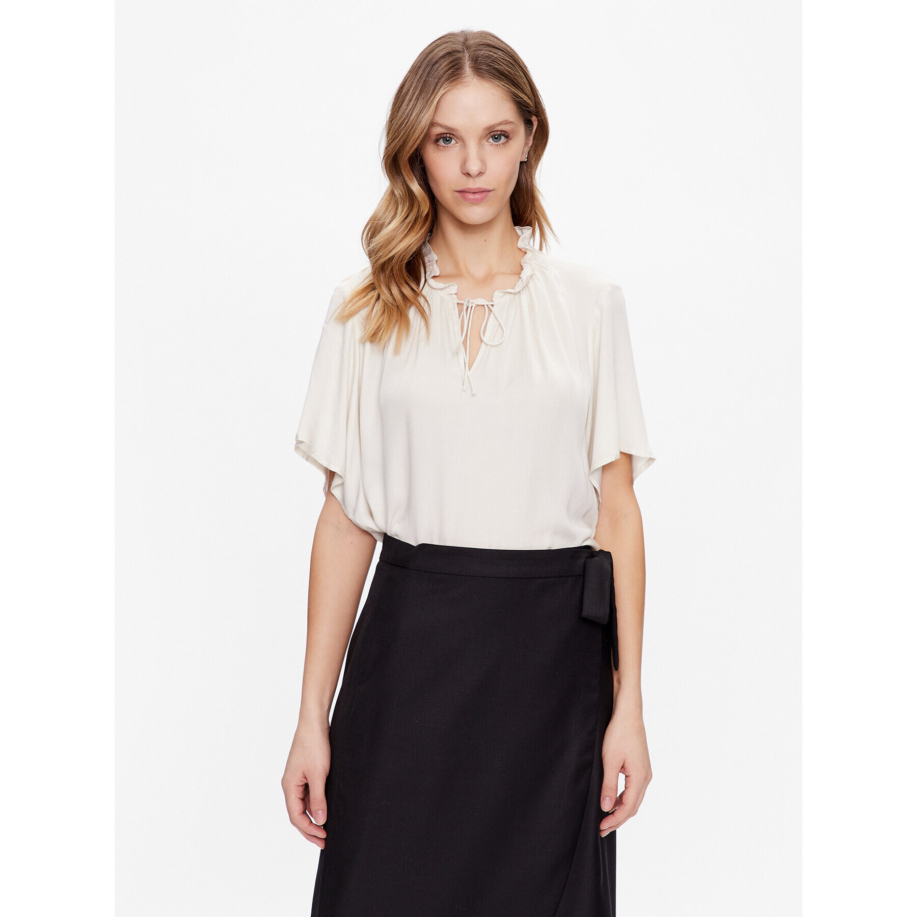 Bruuns Bazaar Блуза Katina BBW3316 Екрю Regular Fit - Pepit.bg