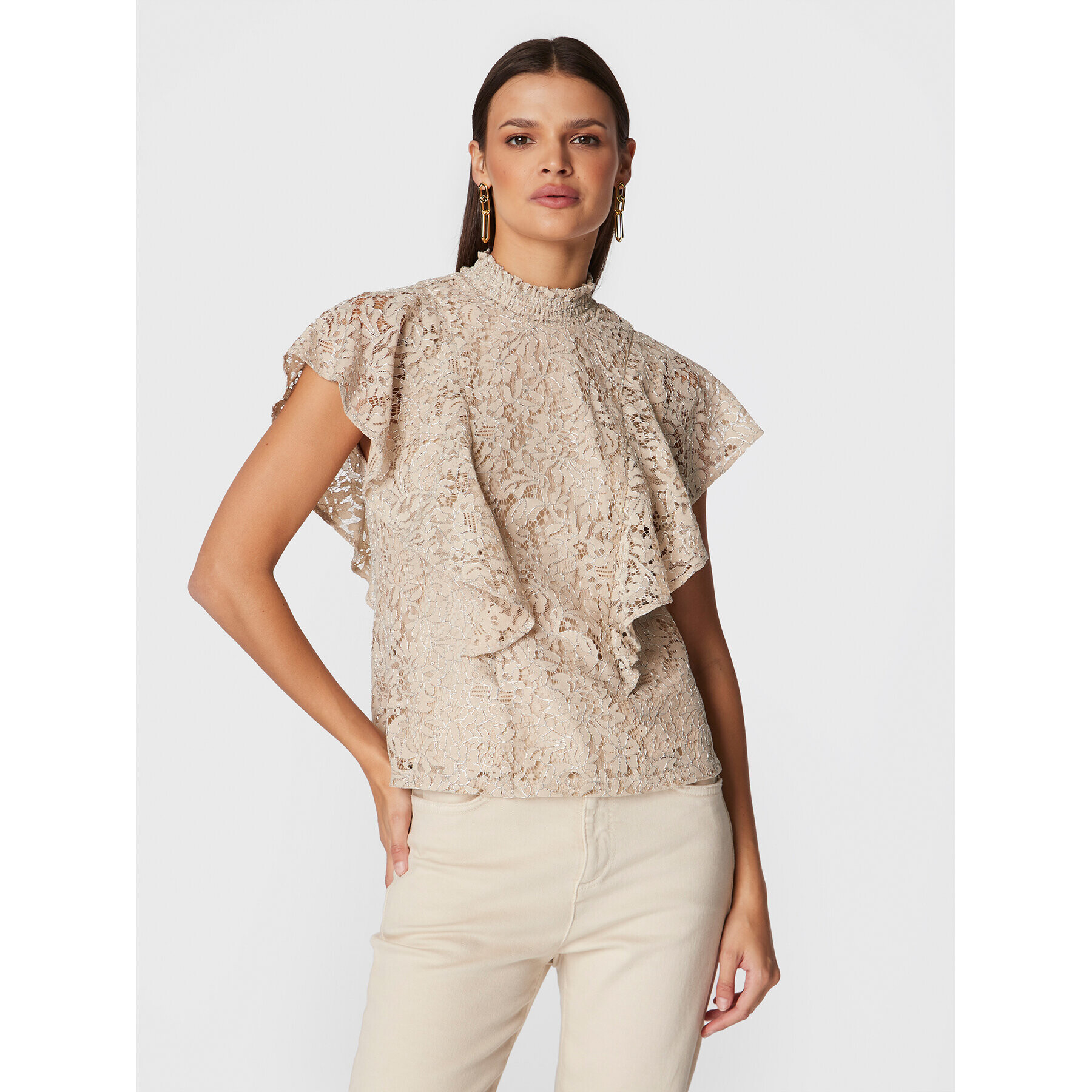 Bruuns Bazaar Блуза Verbenia BBW3134 Екрю Regular Fit - Pepit.bg