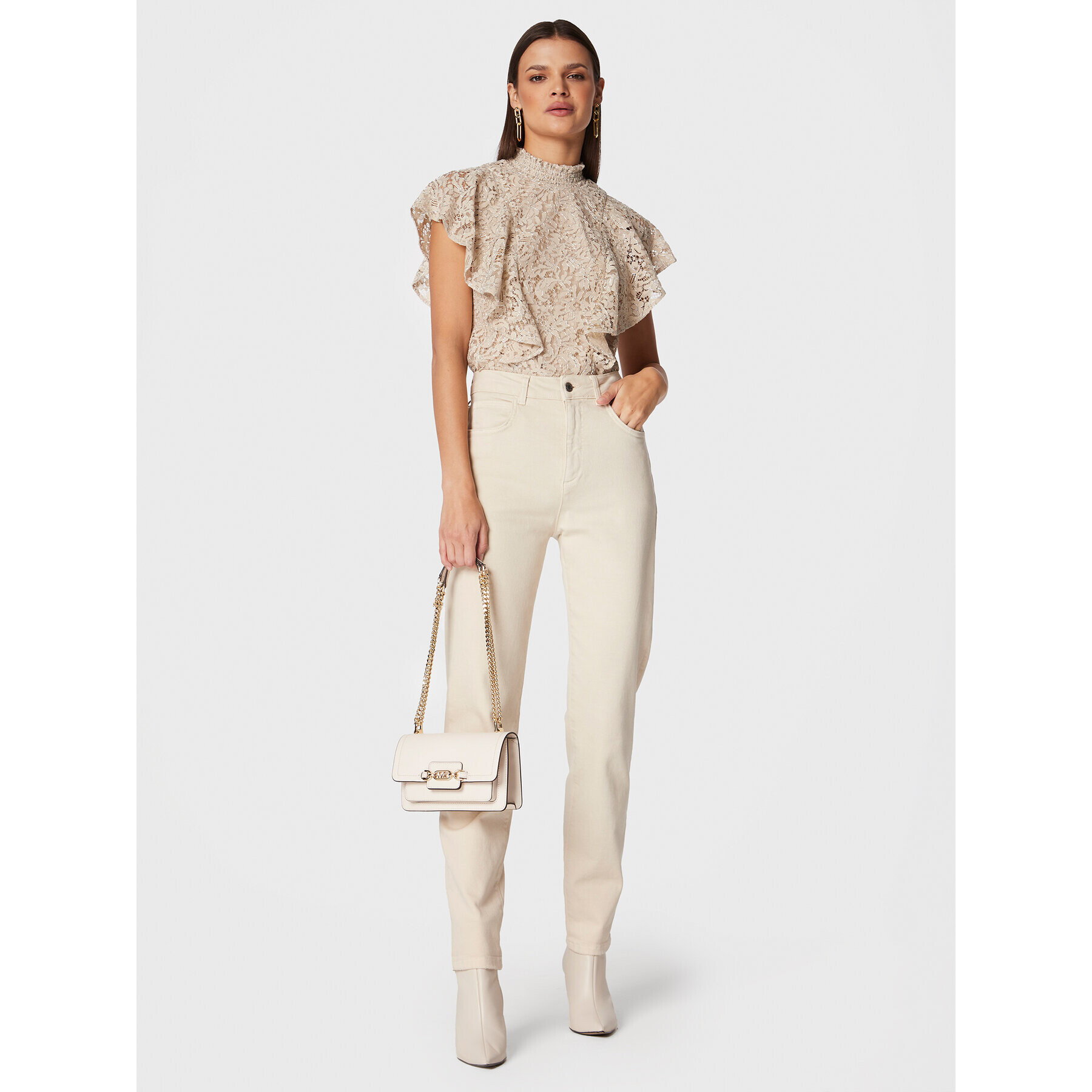 Bruuns Bazaar Блуза Verbenia BBW3134 Екрю Regular Fit - Pepit.bg