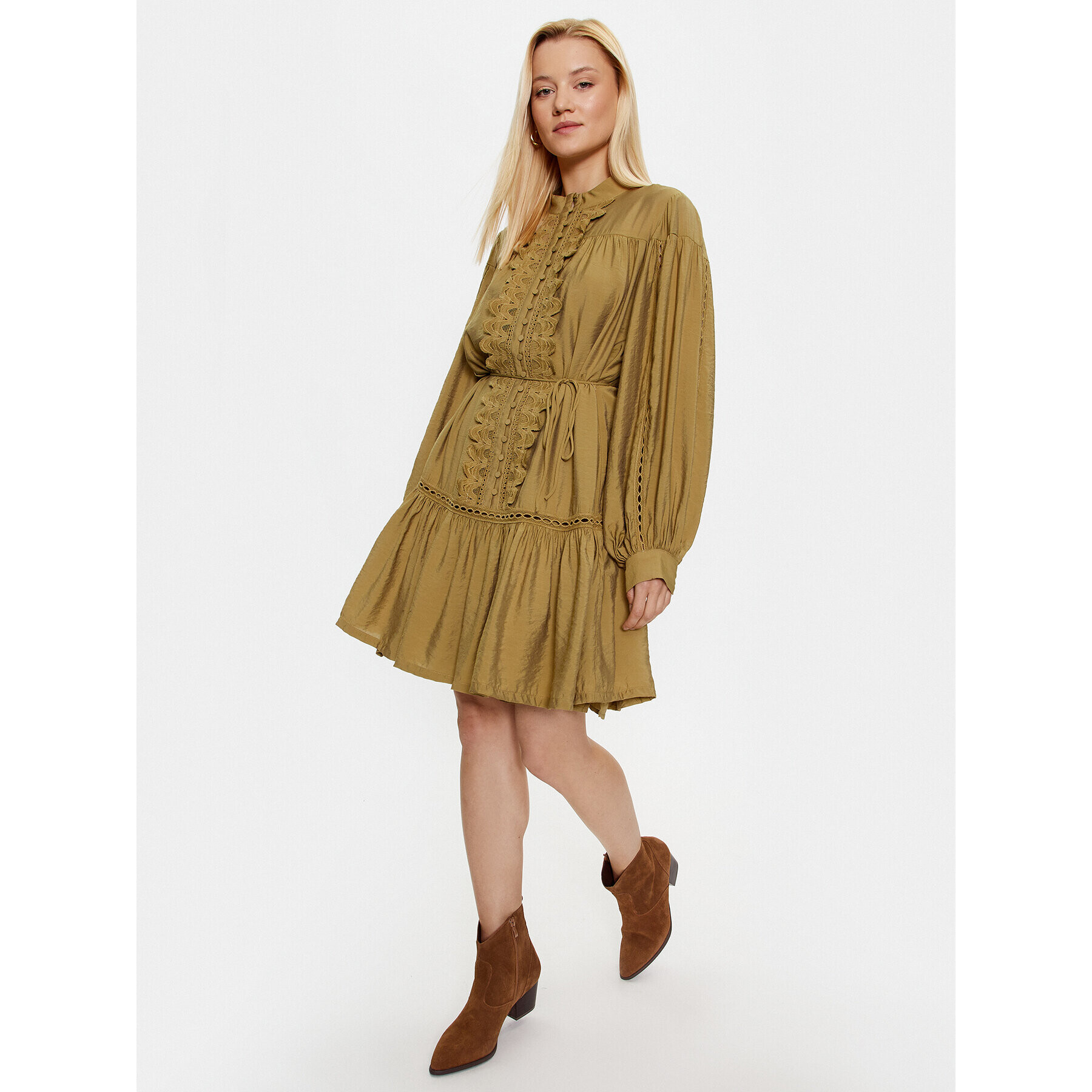 Bruuns Bazaar Ежедневна рокля Karla BBW3388 Зелен Regular Fit - Pepit.bg