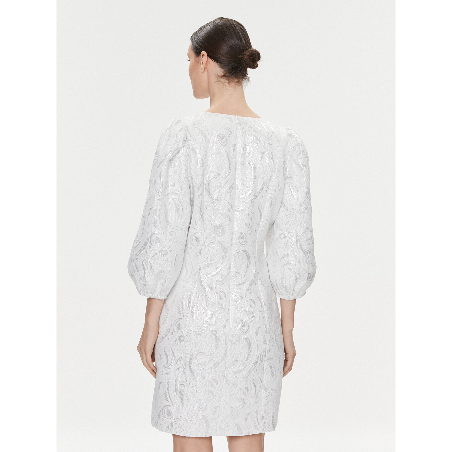Bruuns Bazaar Коктейлна рокля Macluar BBW3661 Бял Regular Fit - Pepit.bg