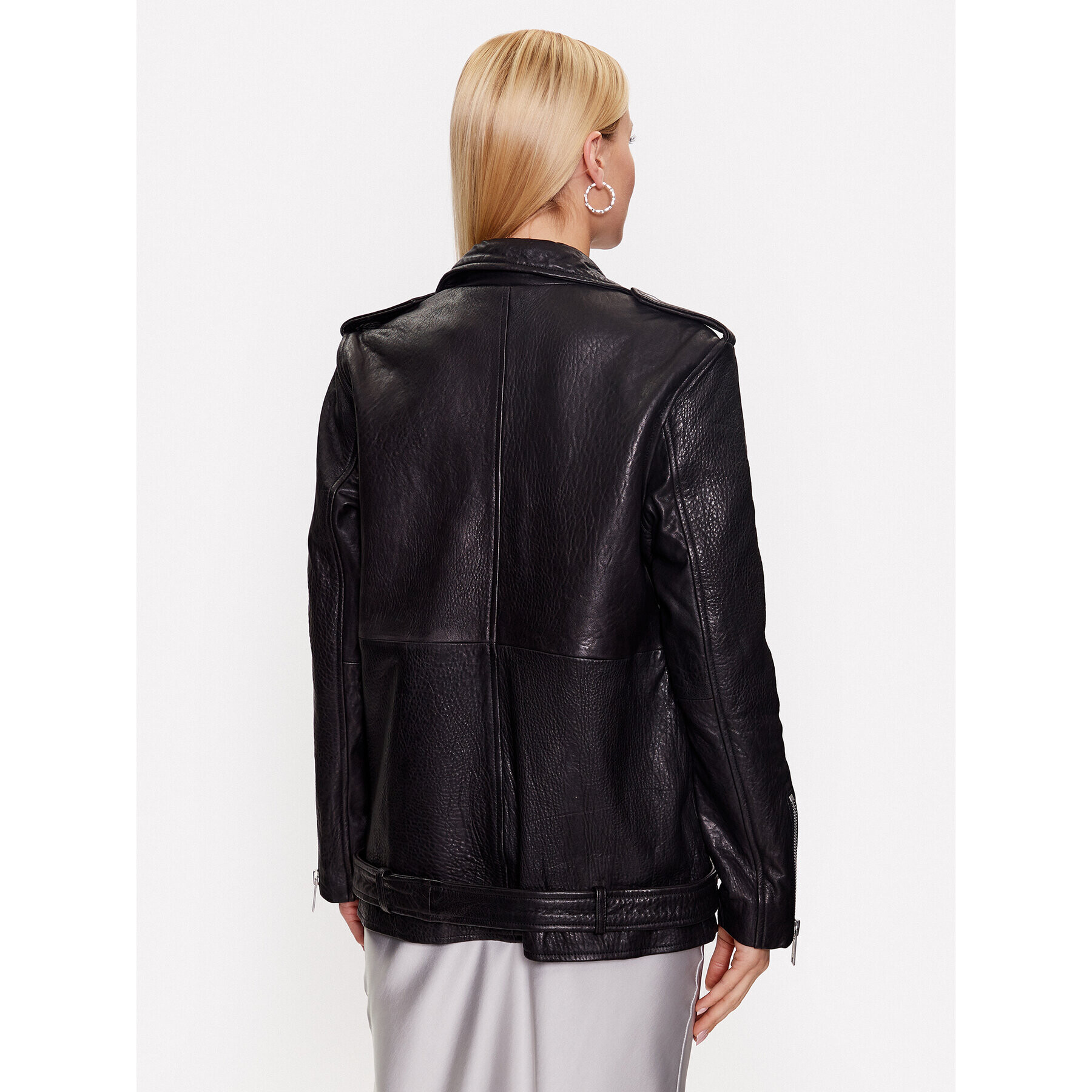 Bruuns Bazaar Кожено яке Inaya BBW3378 Черен Oversize - Pepit.bg