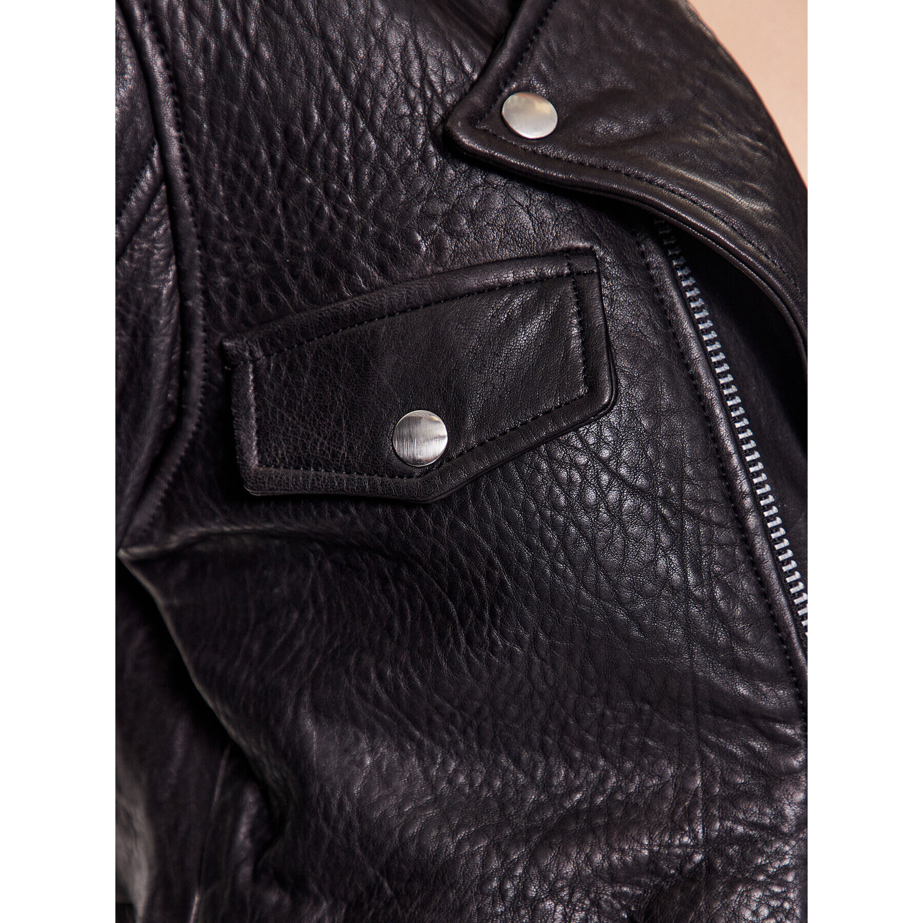 Bruuns Bazaar Кожено яке Inaya BBW3378 Черен Oversize - Pepit.bg