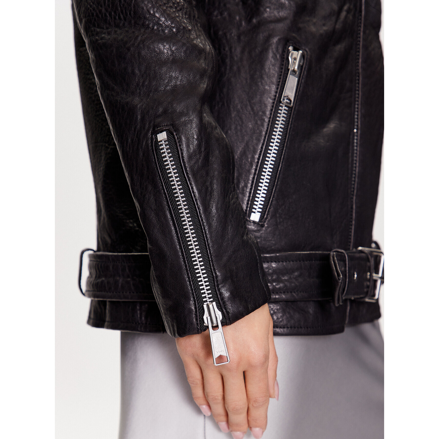 Bruuns Bazaar Кожено яке Inaya BBW3378 Черен Oversize - Pepit.bg