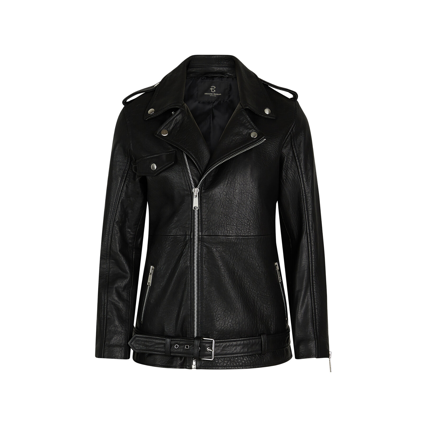 Bruuns Bazaar Кожено яке Inaya BBW3378 Черен Oversize - Pepit.bg