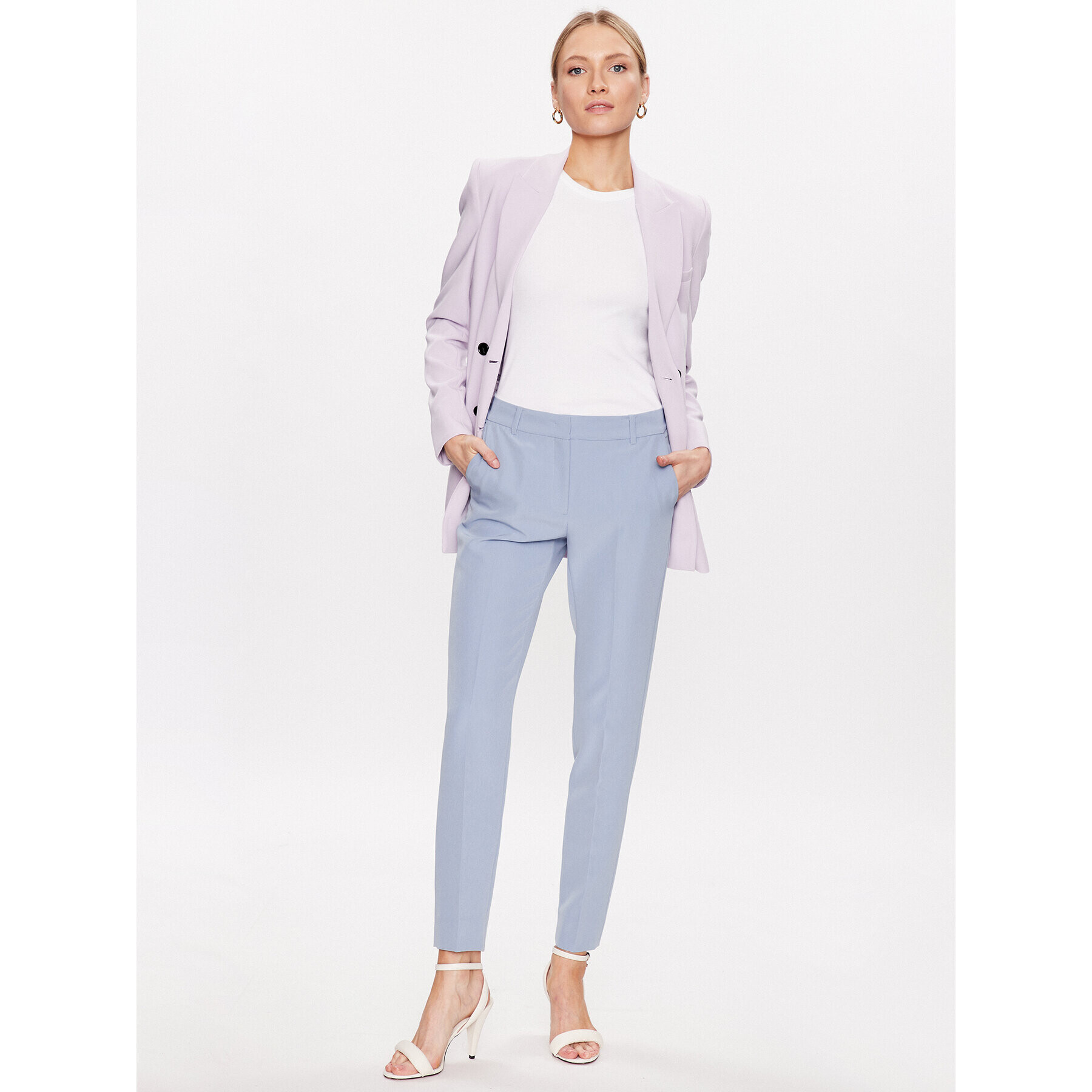 Bruuns Bazaar Мъжки топ Katy Rib BBW2378 Бял Slim Fit - Pepit.bg