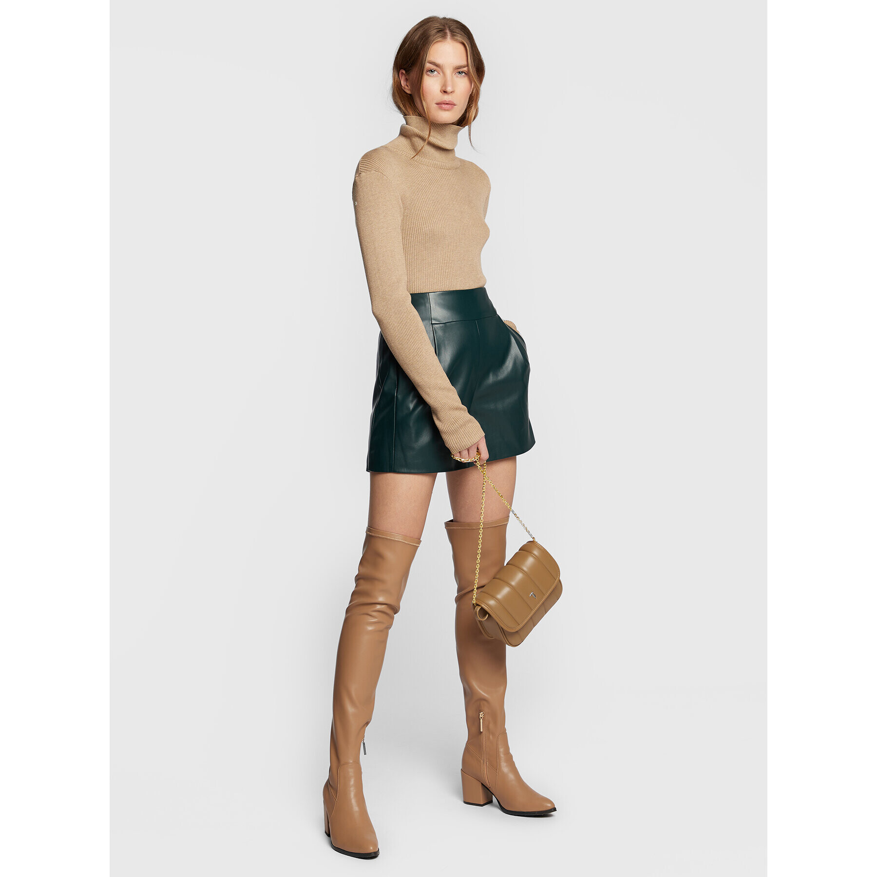 Bruuns Bazaar Поло Calla Batilda BBW3024 Кафяв Slim Fit - Pepit.bg