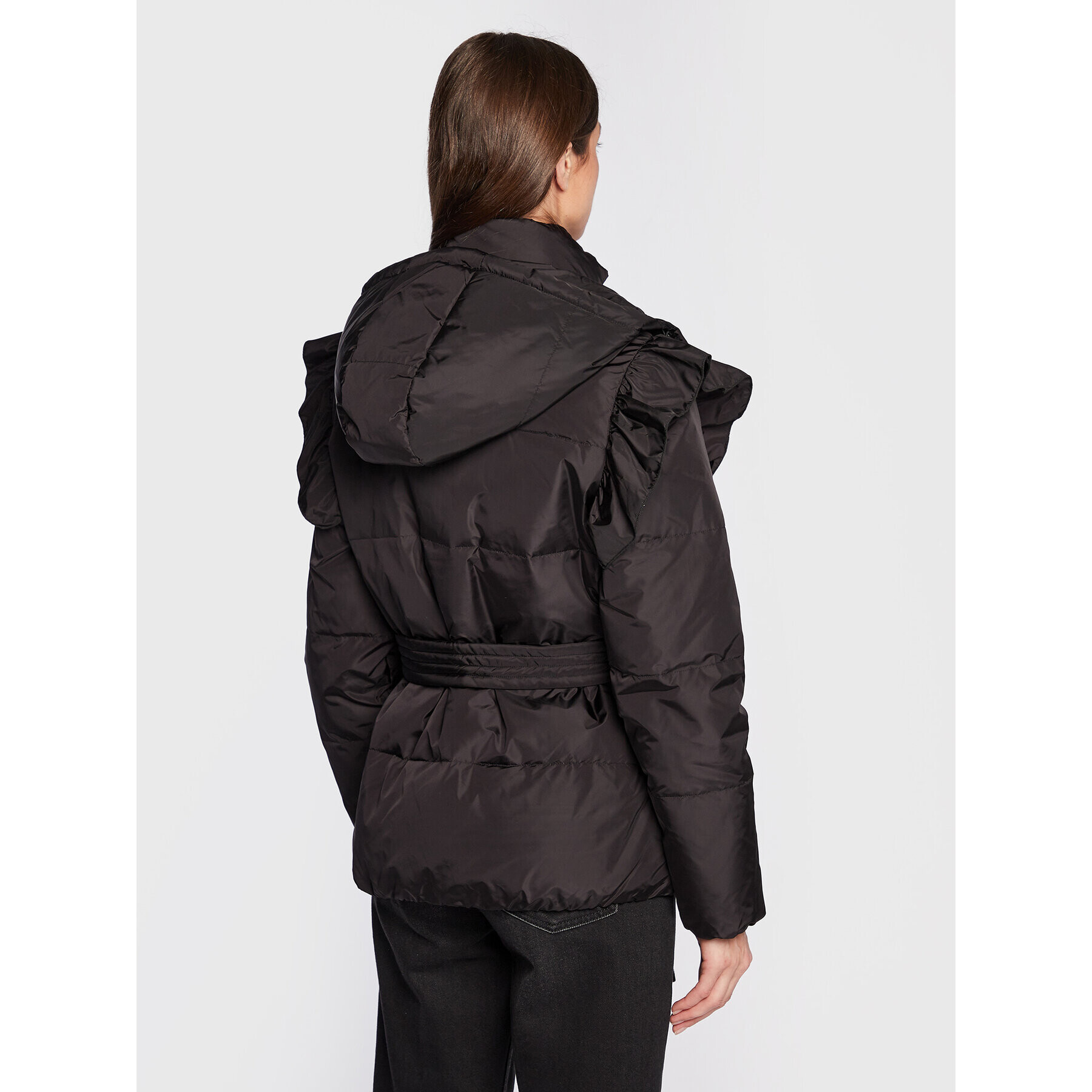 Bruuns Bazaar Пухено яке Down Lenina BBW2992 Черен Regular Fit - Pepit.bg