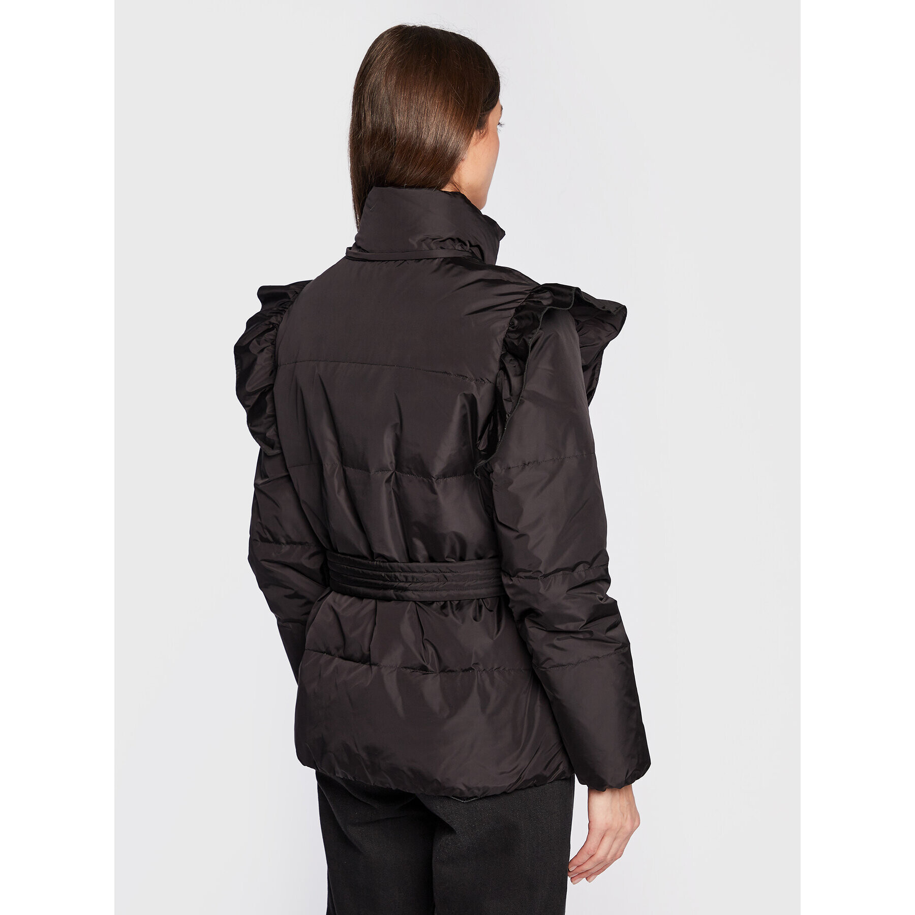 Bruuns Bazaar Пухено яке Down Lenina BBW2992 Черен Regular Fit - Pepit.bg