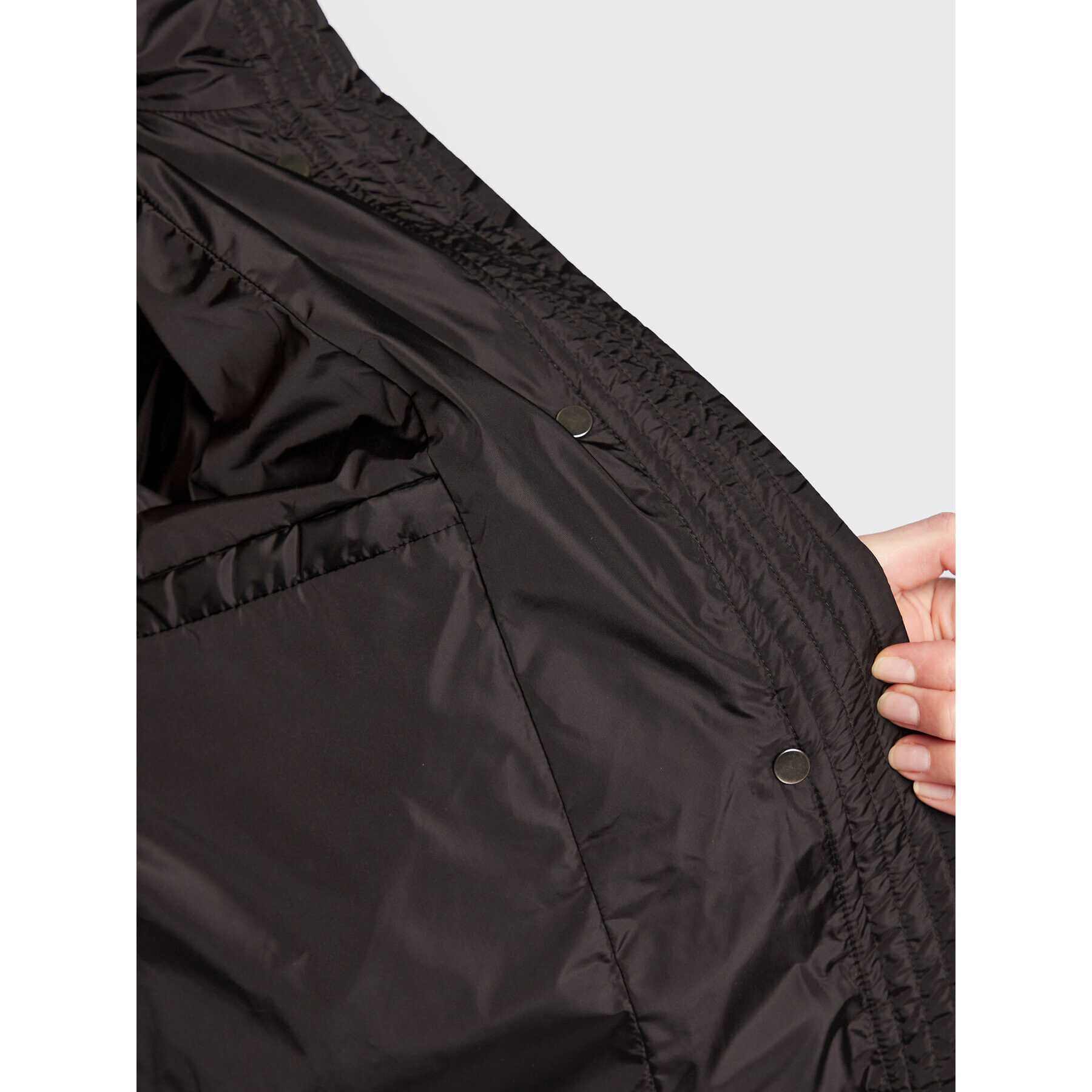 Bruuns Bazaar Пухено яке Down Lenina BBW2992 Черен Regular Fit - Pepit.bg