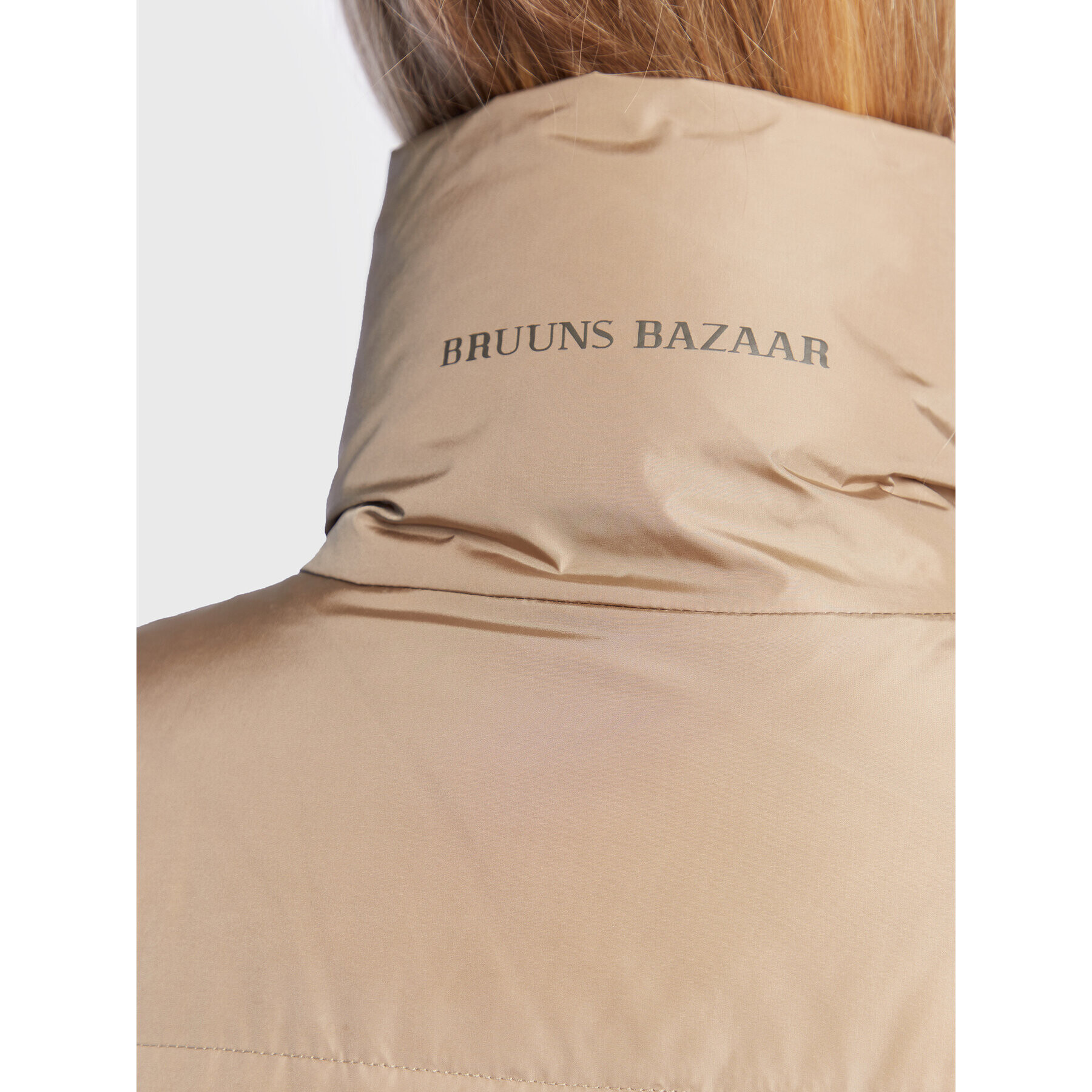 Bruuns Bazaar Пухено яке Lucky BBW2528 Бежов Regular Fit - Pepit.bg