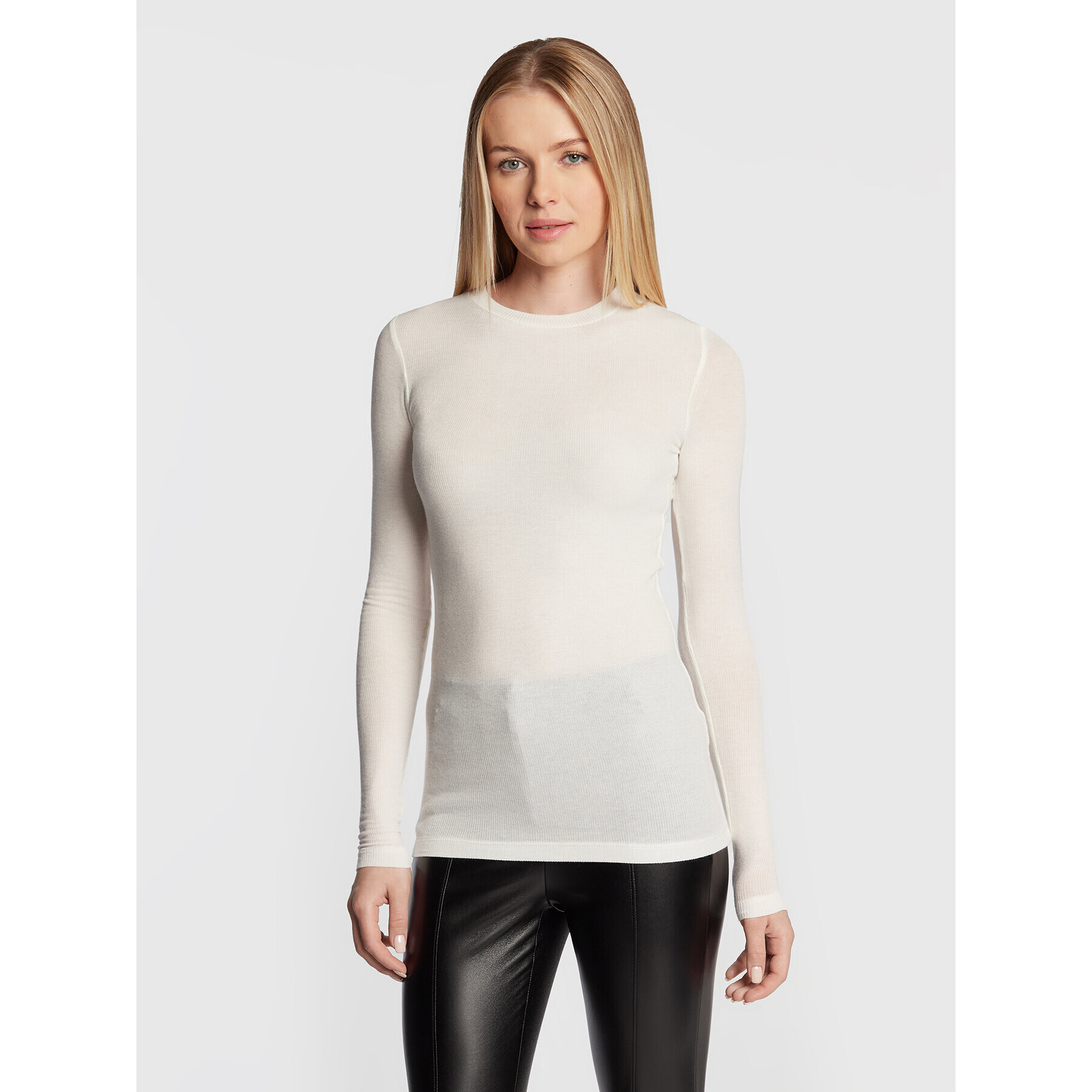 Bruuns Bazaar Пуловер Angela BBW1071 Бежов Slim Fit - Pepit.bg