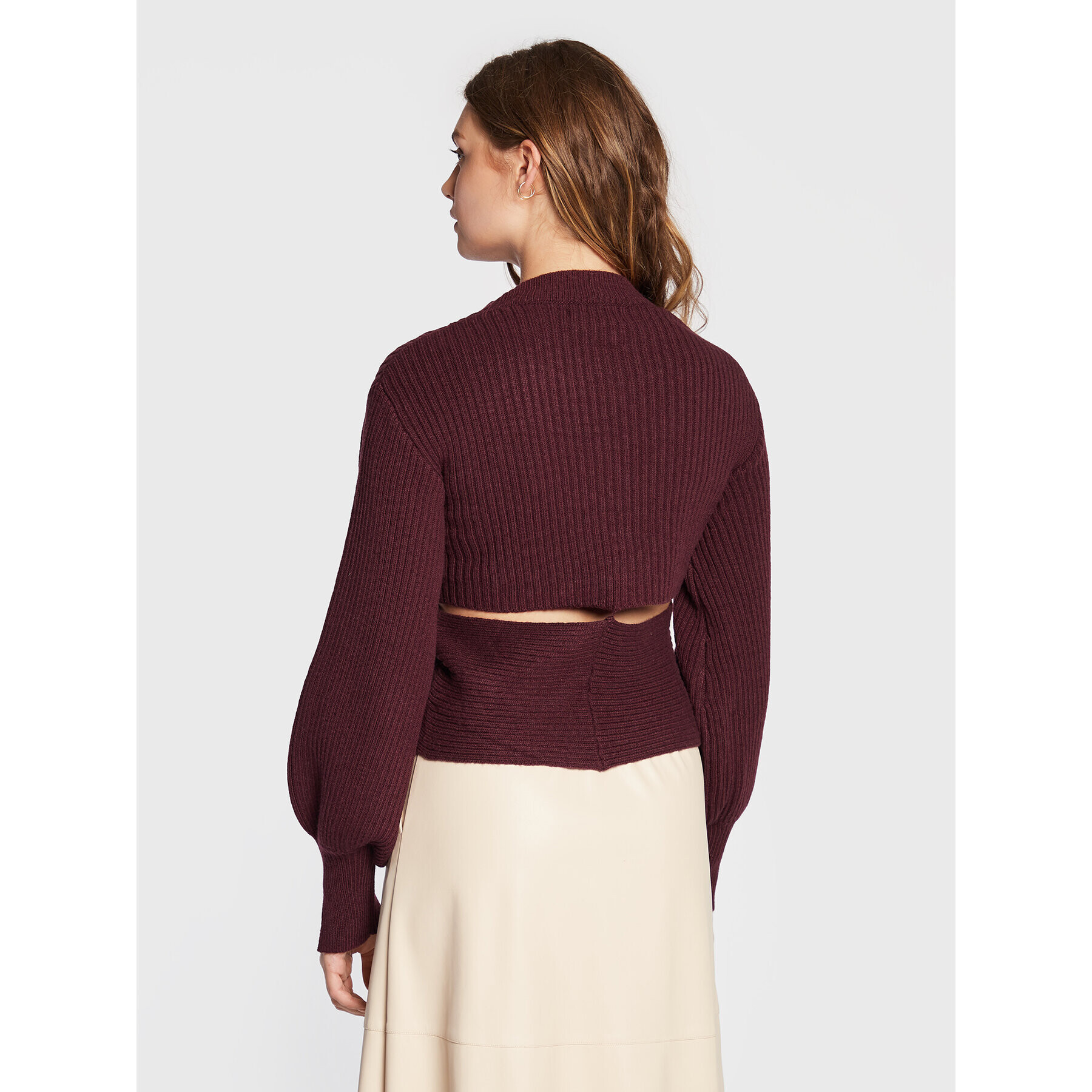 Bruuns Bazaar Пуловер Irina BBW3027 Бордо Regular Fit - Pepit.bg