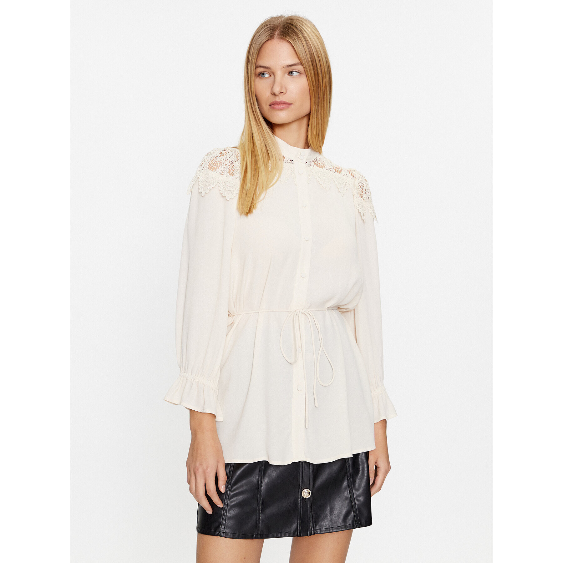 Bruuns Bazaar Риза Lilli Katanas BBW3580 Екрю Regular Fit - Pepit.bg