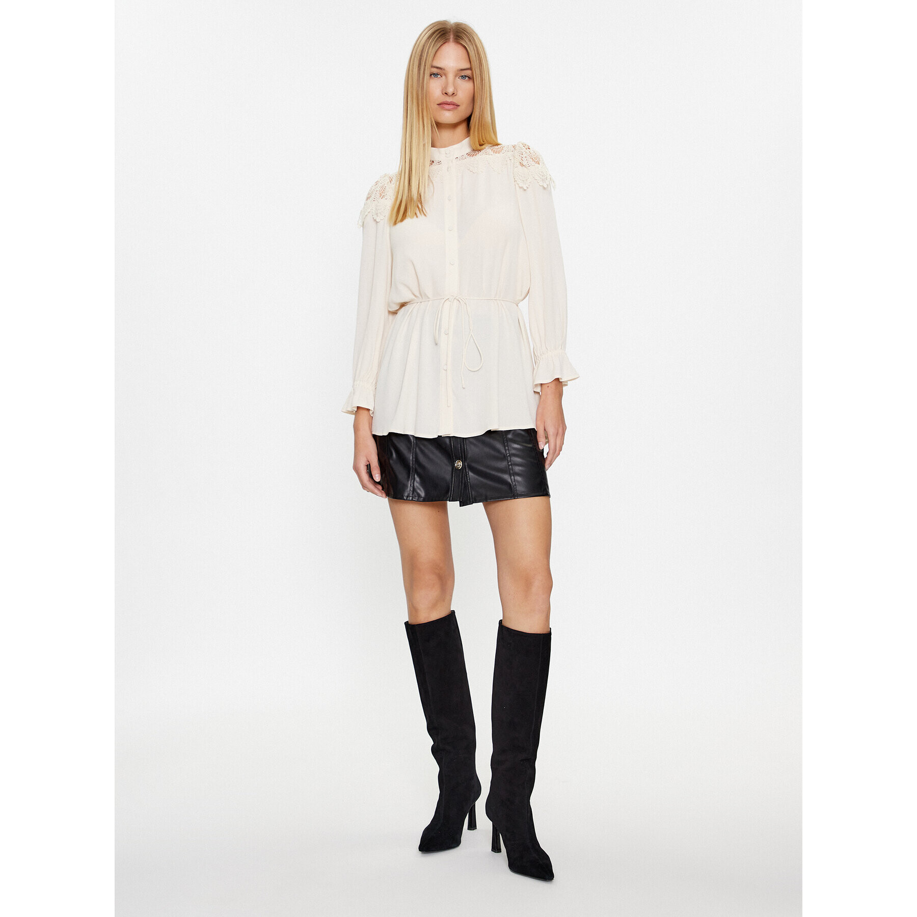 Bruuns Bazaar Риза Lilli Katanas BBW3580 Екрю Regular Fit - Pepit.bg