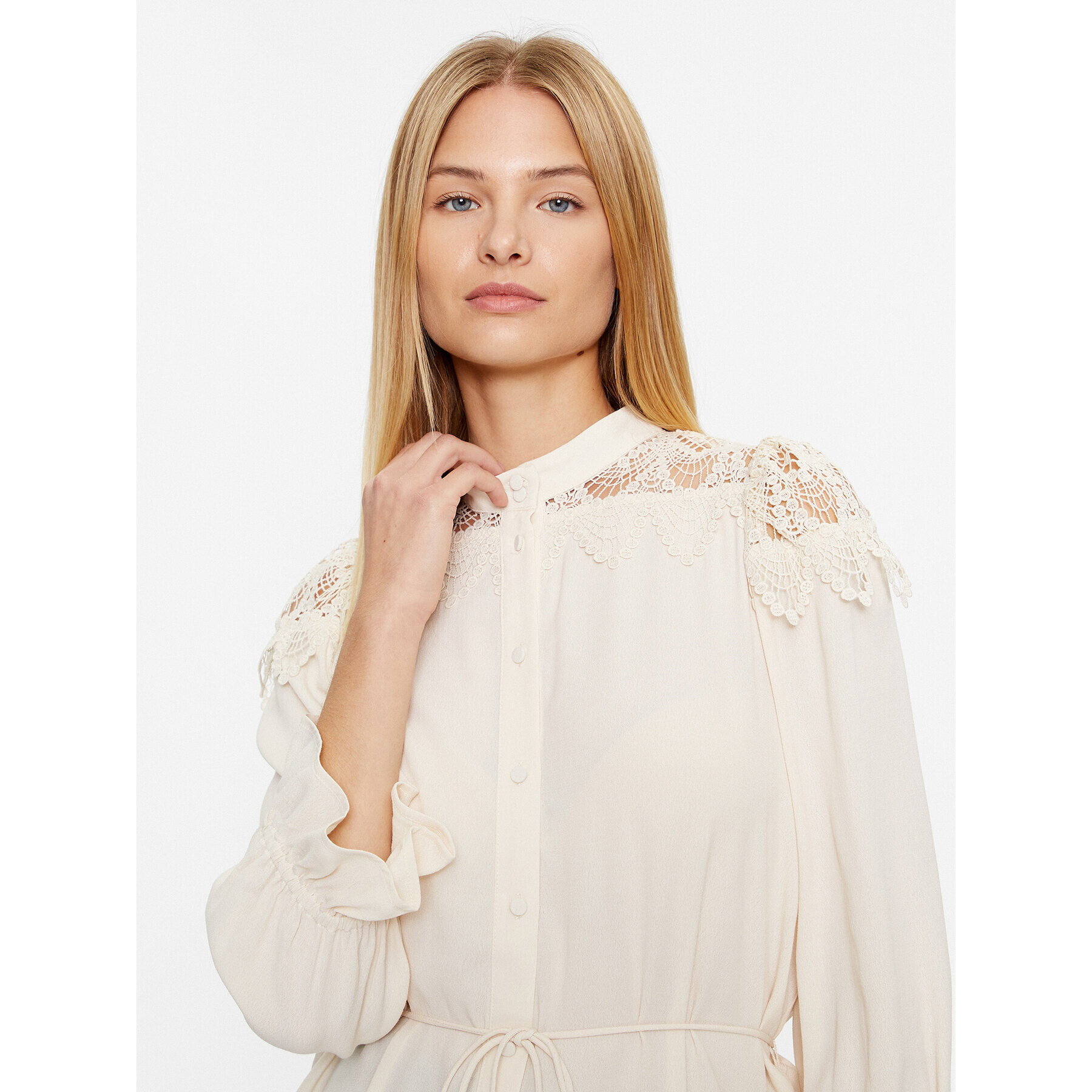 Bruuns Bazaar Риза Lilli Katanas BBW3580 Екрю Regular Fit - Pepit.bg