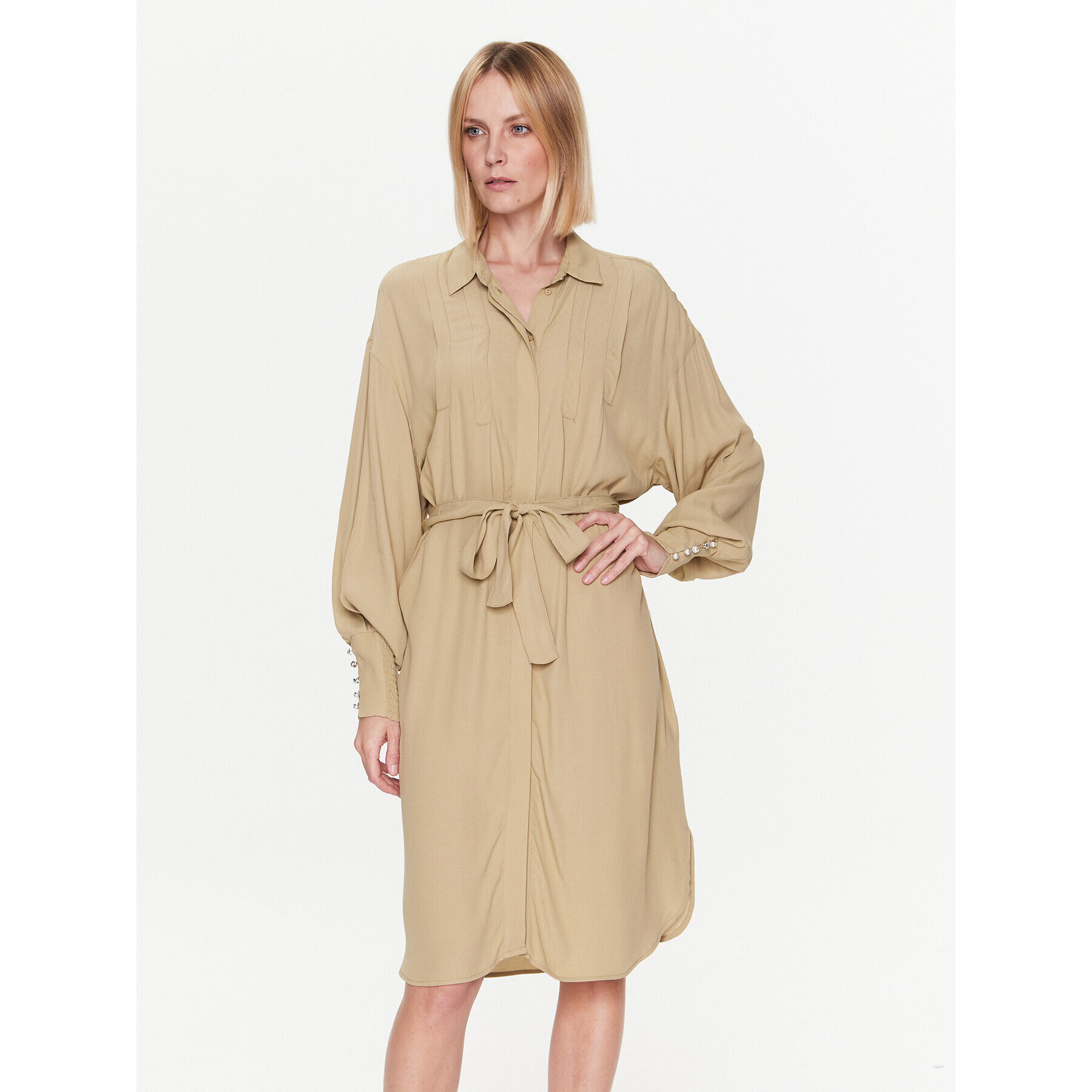 Bruuns Bazaar Рокля тип риза Lilli Thilda BBW3312 Зелен Regular Fit - Pepit.bg