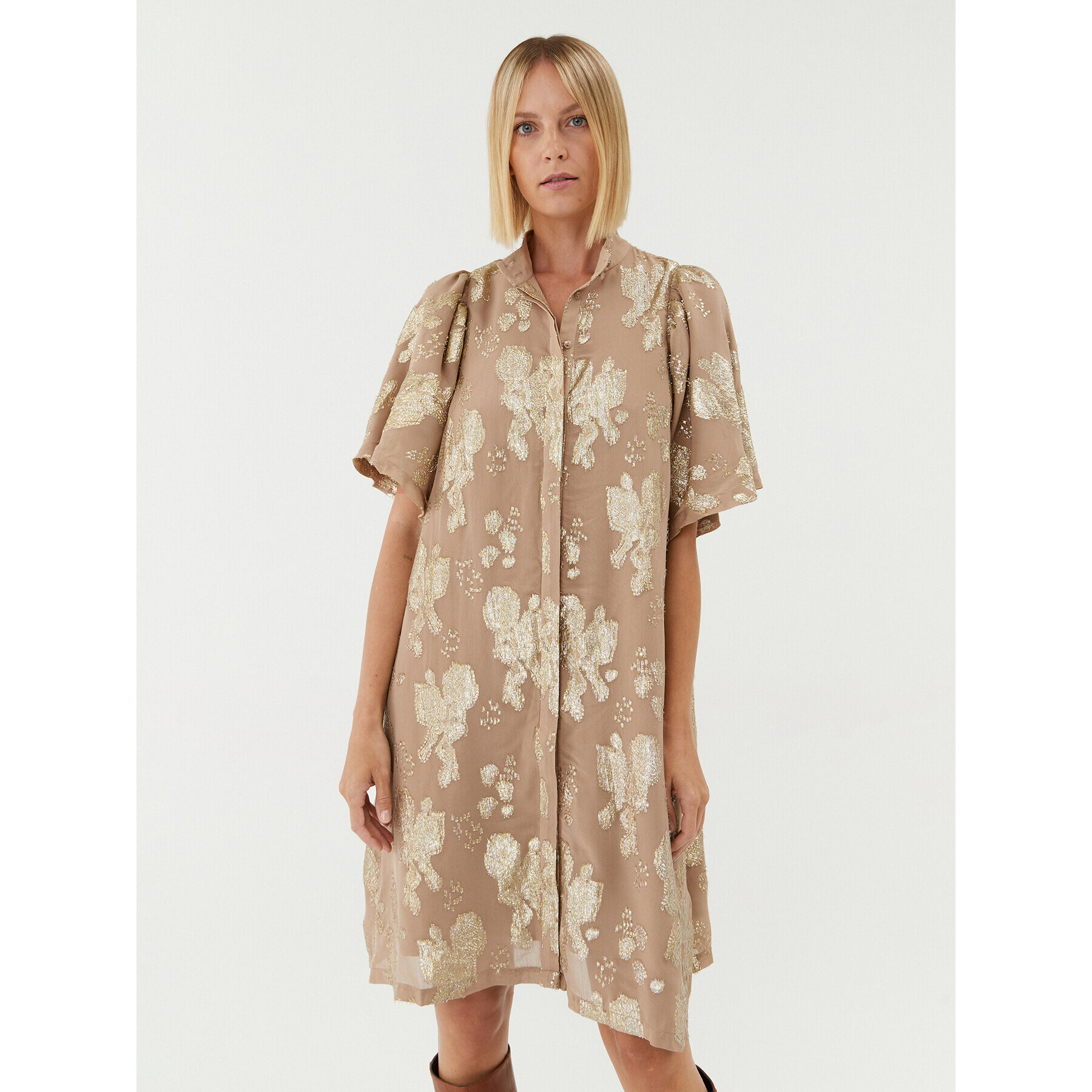 Bruuns Bazaar Рокля тип риза Philly BBW3610 Бежов Loose Fit - Pepit.bg