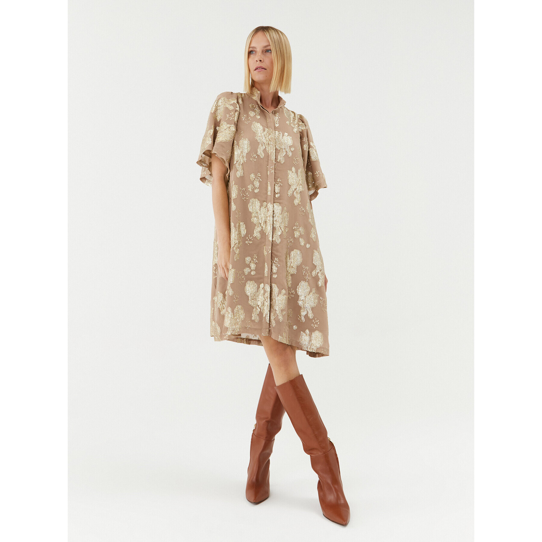 Bruuns Bazaar Рокля тип риза Philly BBW3610 Бежов Loose Fit - Pepit.bg