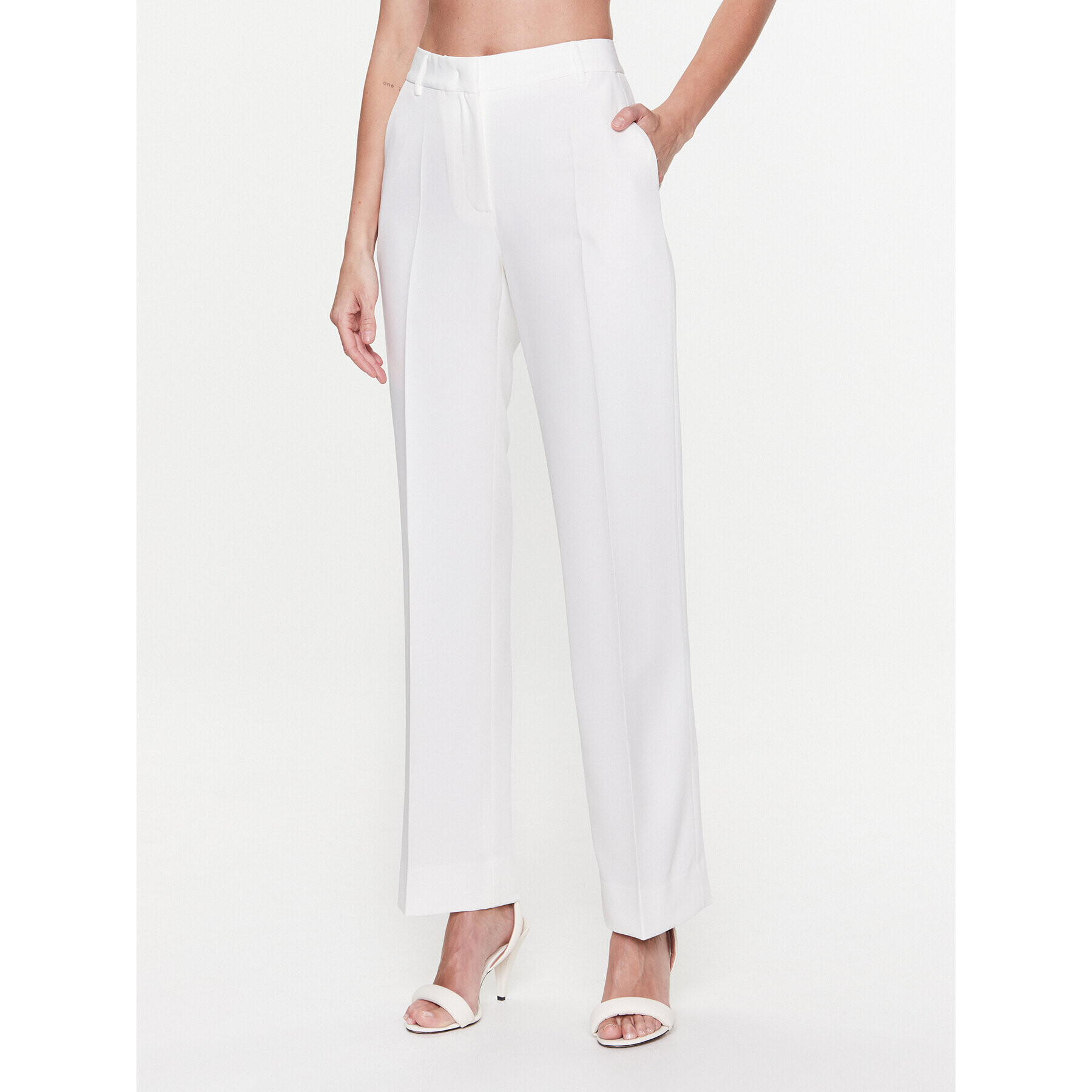 Bruuns Bazaar Текстилни панталони Magica BBW3292 Бял Straight Fit - Pepit.bg