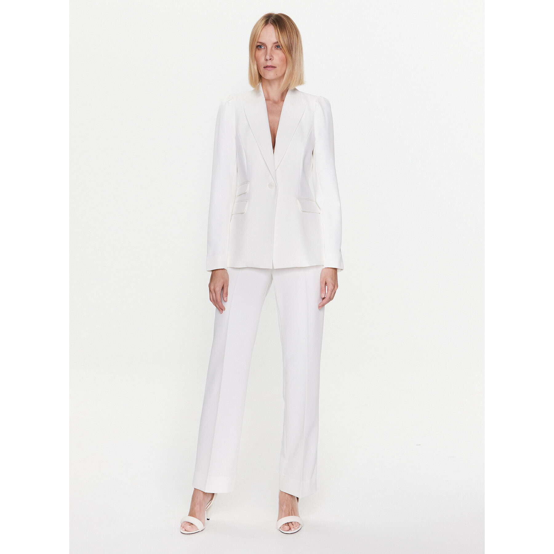 Bruuns Bazaar Текстилни панталони Magica BBW3292 Бял Straight Fit - Pepit.bg