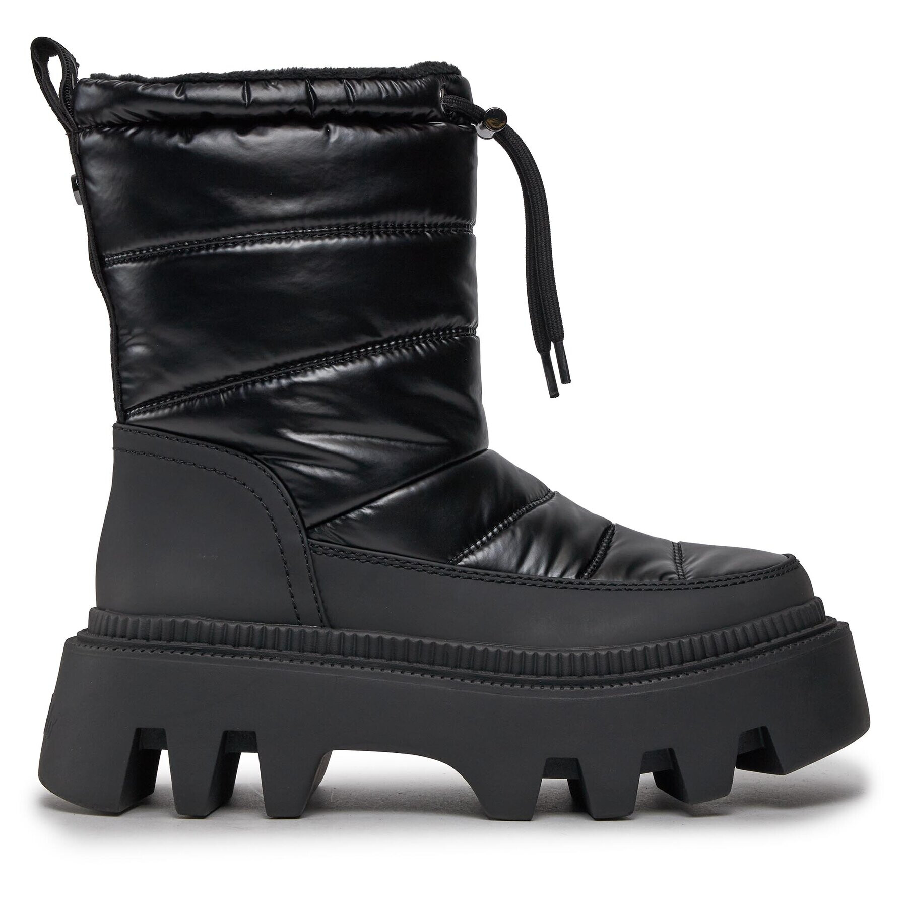 Buffalo Боти Flora Puffer Boot 1622359 Черен - Pepit.bg