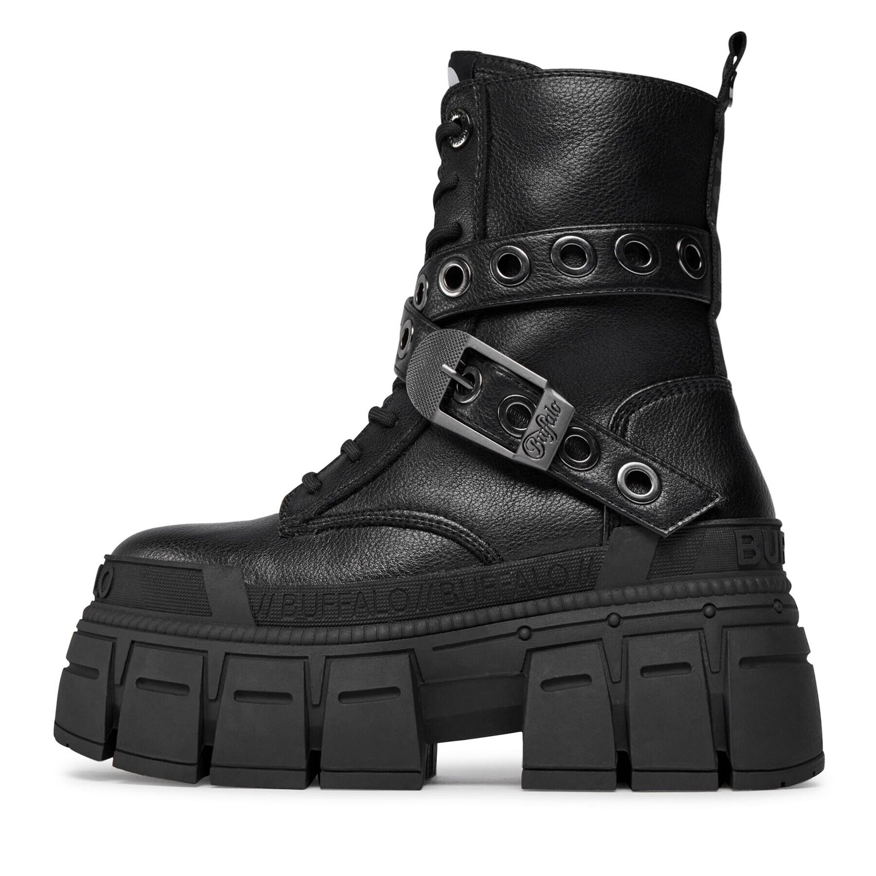 Buffalo Боти Gospher Lace Up Mid 1622351 Черен - Pepit.bg