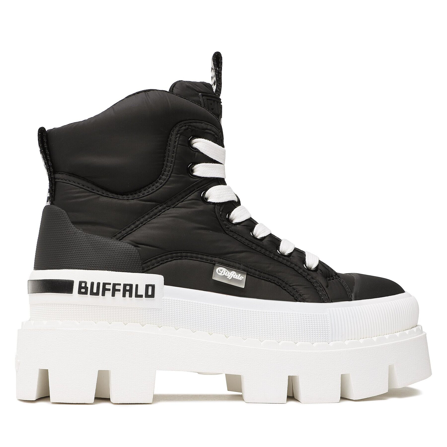 Buffalo Боти Raven Laceup Mid BN16307961 Черен - Pepit.bg