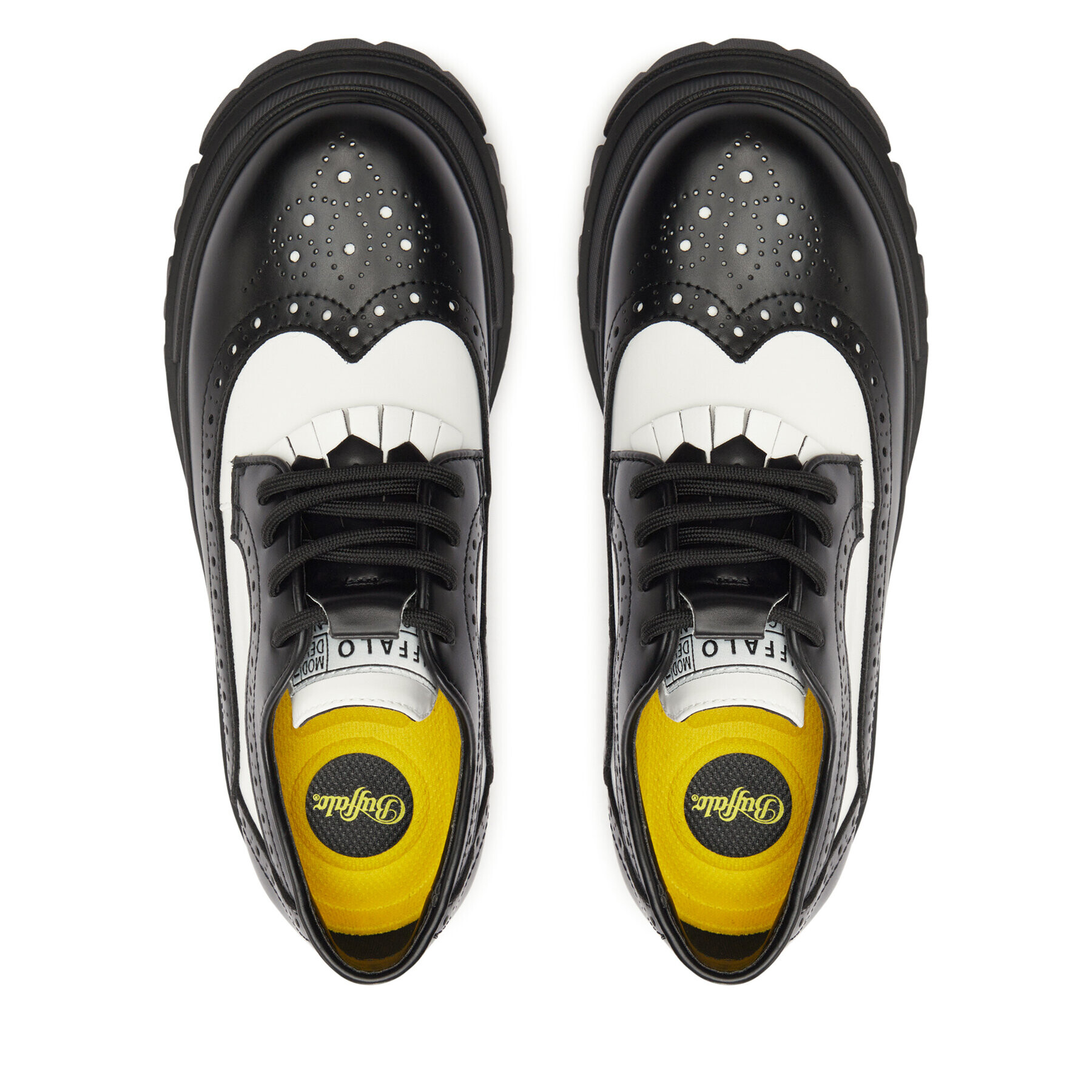Buffalo Обувки Aspha Brogue 1622301 Черен - Pepit.bg