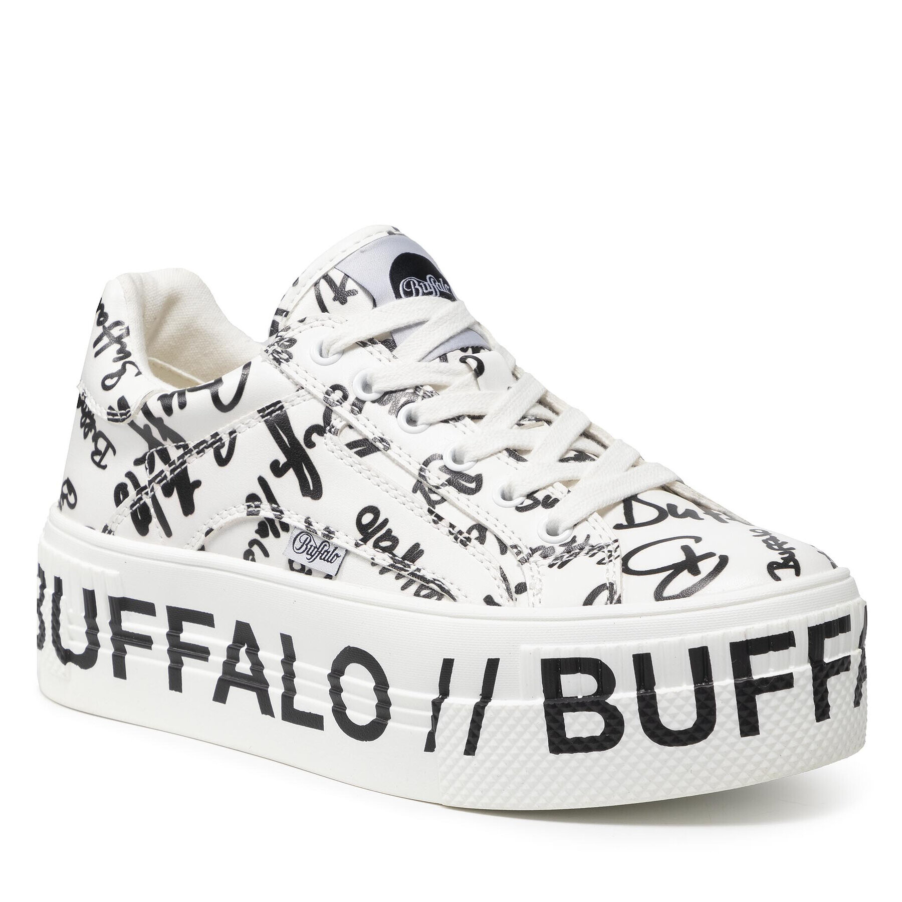 Buffalo Сникърси Paired Print BN16306201 Бял - Pepit.bg