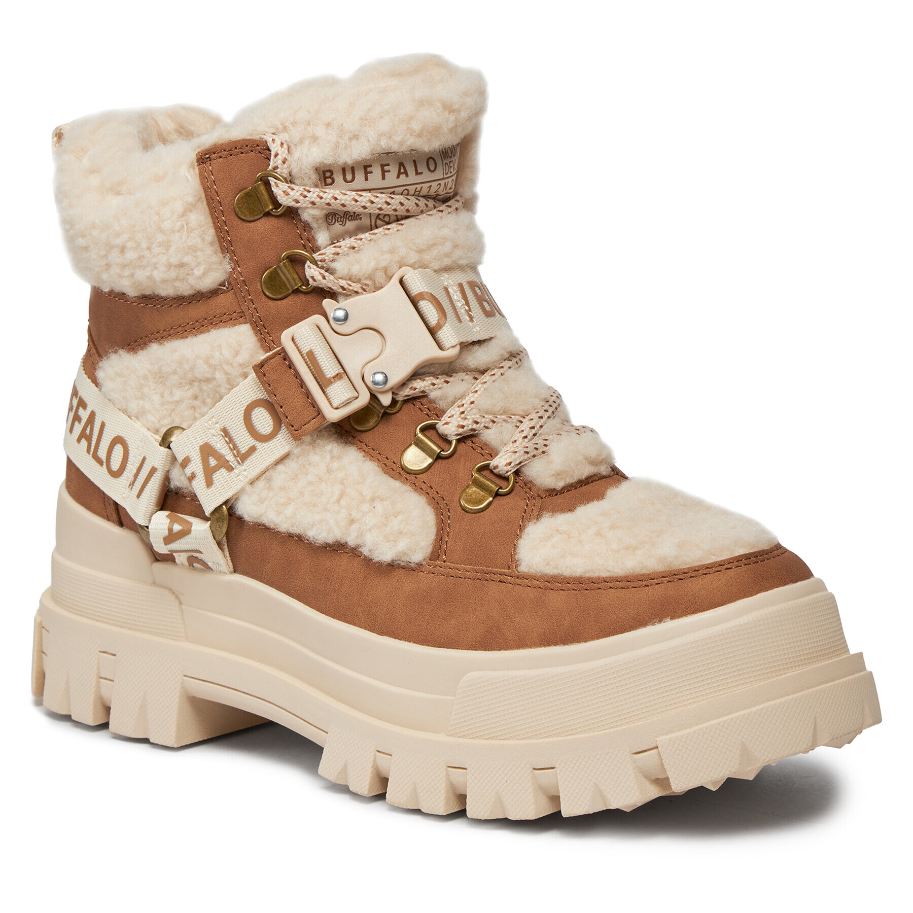 Buffalo Туристически oбувки Aspha Com Mid Warm 1622329 Бежов - Pepit.bg
