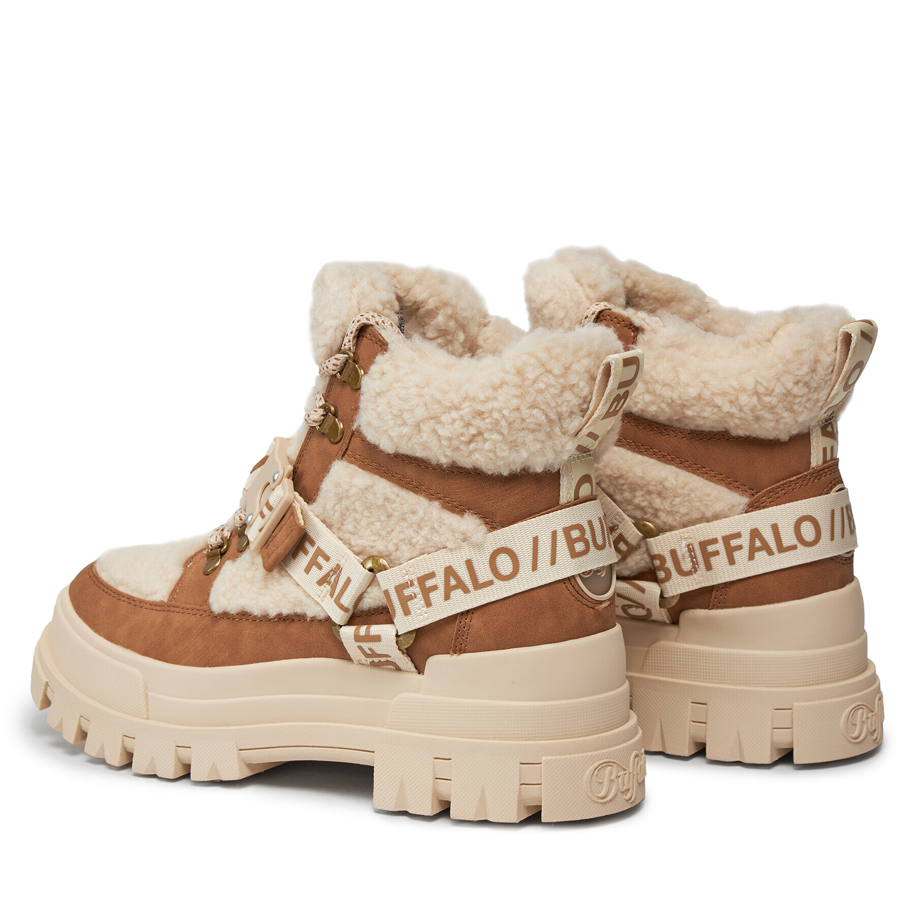 Buffalo Туристически oбувки Aspha Com Mid Warm 1622329 Бежов - Pepit.bg
