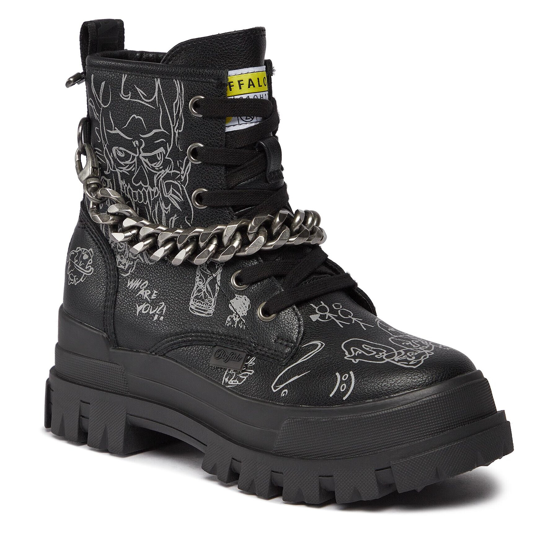 Buffalo Туристически oбувки Aspha Rld Chain 1622311 Черен - Pepit.bg