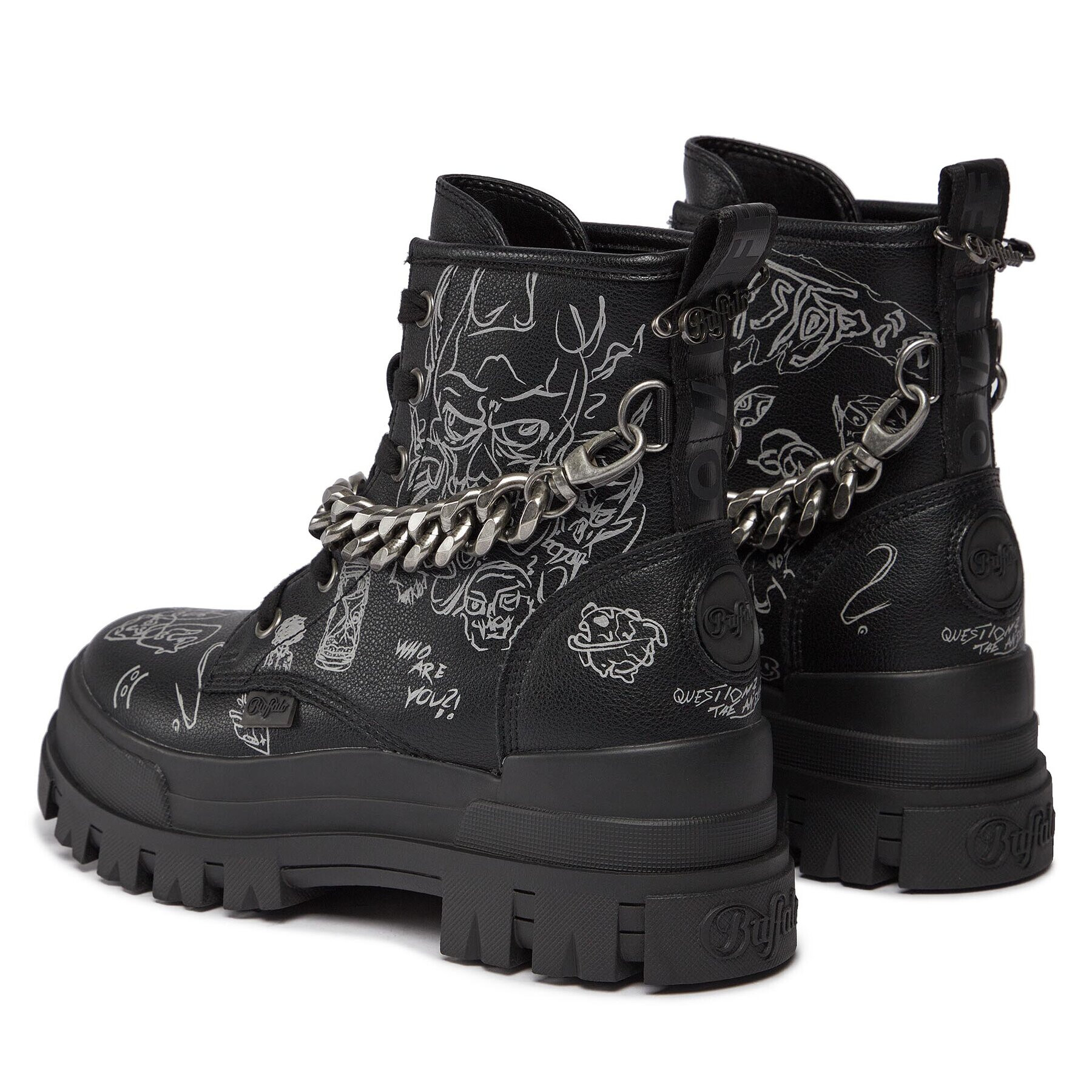 Buffalo Туристически oбувки Aspha Rld Chain 1622311 Черен - Pepit.bg