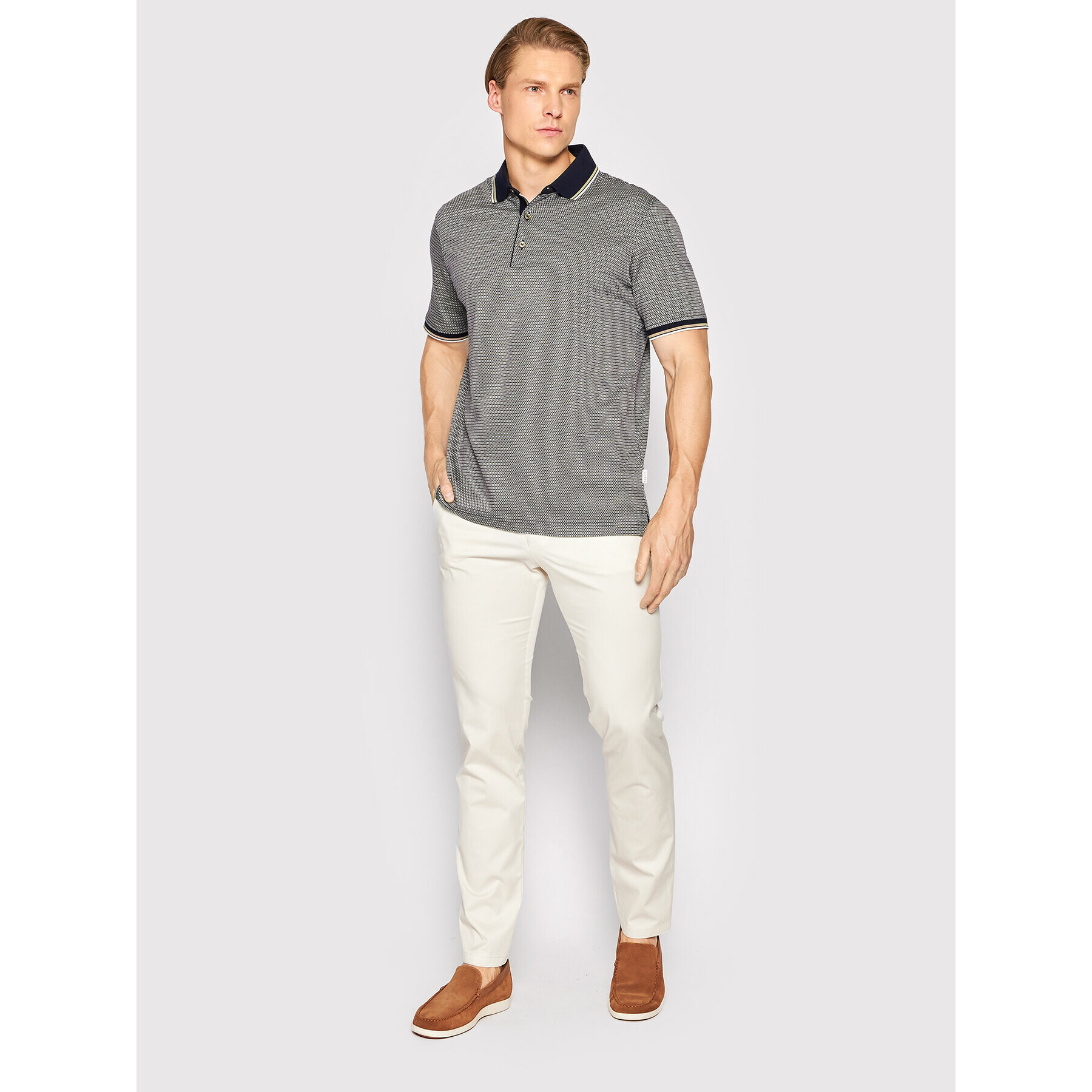 Bugatti Чино панталони 4890 16301 Бежов Modern Fit - Pepit.bg