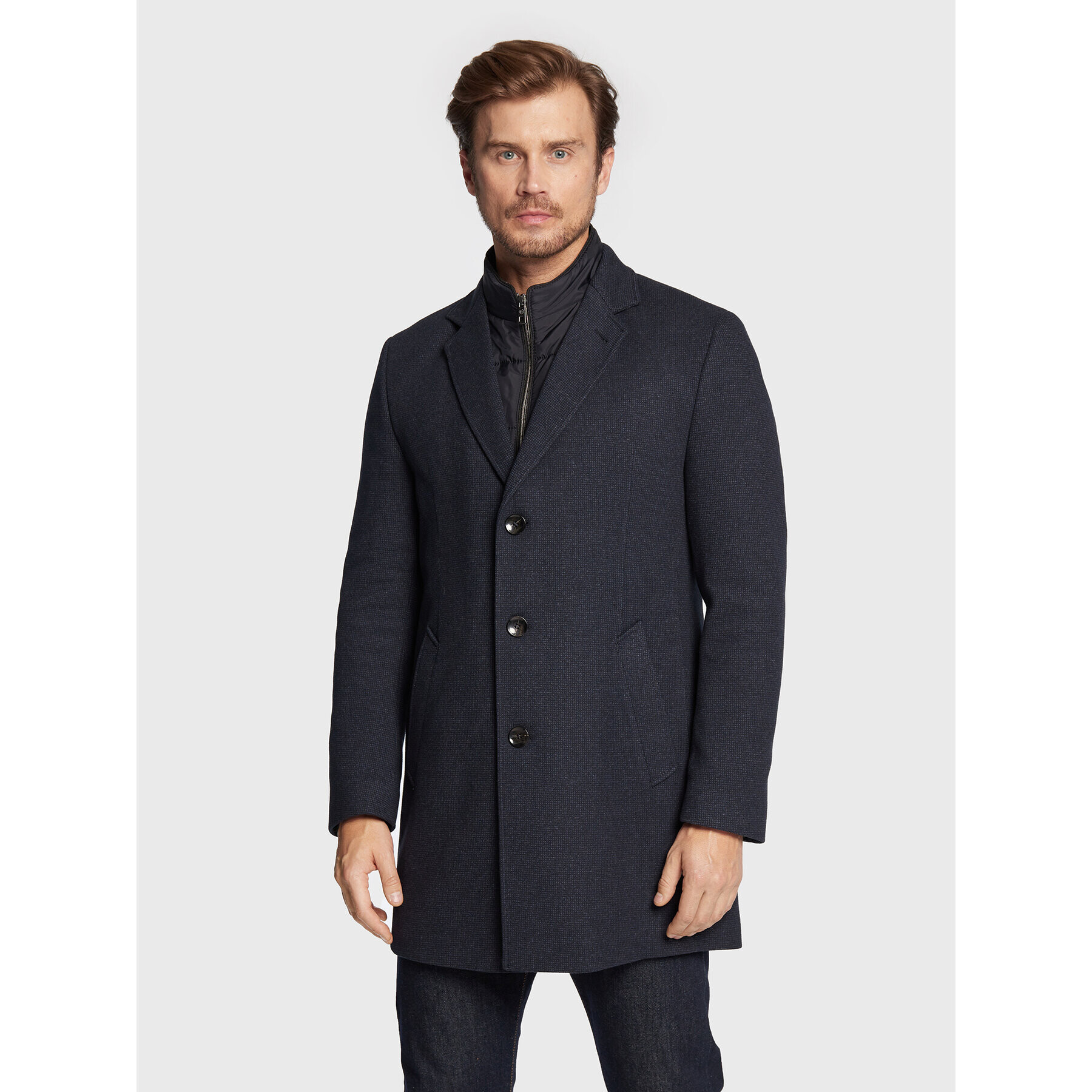 Bugatti Преходно палто 228528 24042 Тъмносин Regular Fit - Pepit.bg