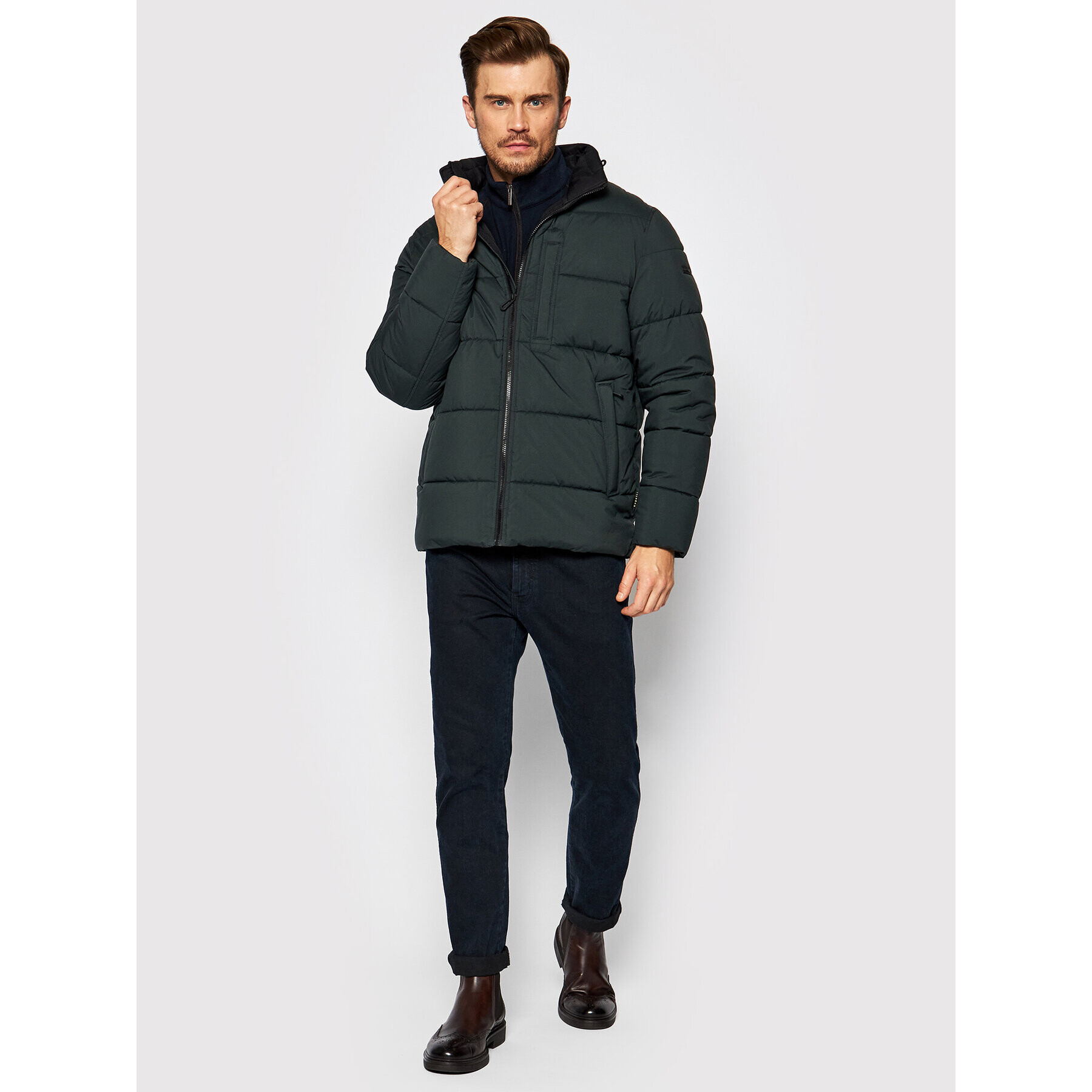 Bugatti Пухено яке 875200 81219 Зелен Regular Fit - Pepit.bg