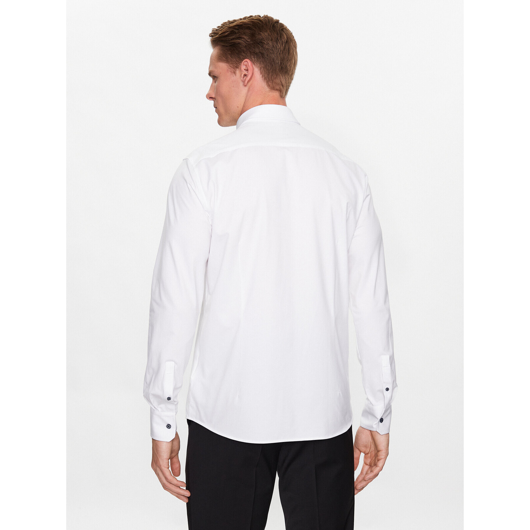 Bugatti Риза 9350 38610 Бял Slim Fit - Pepit.bg