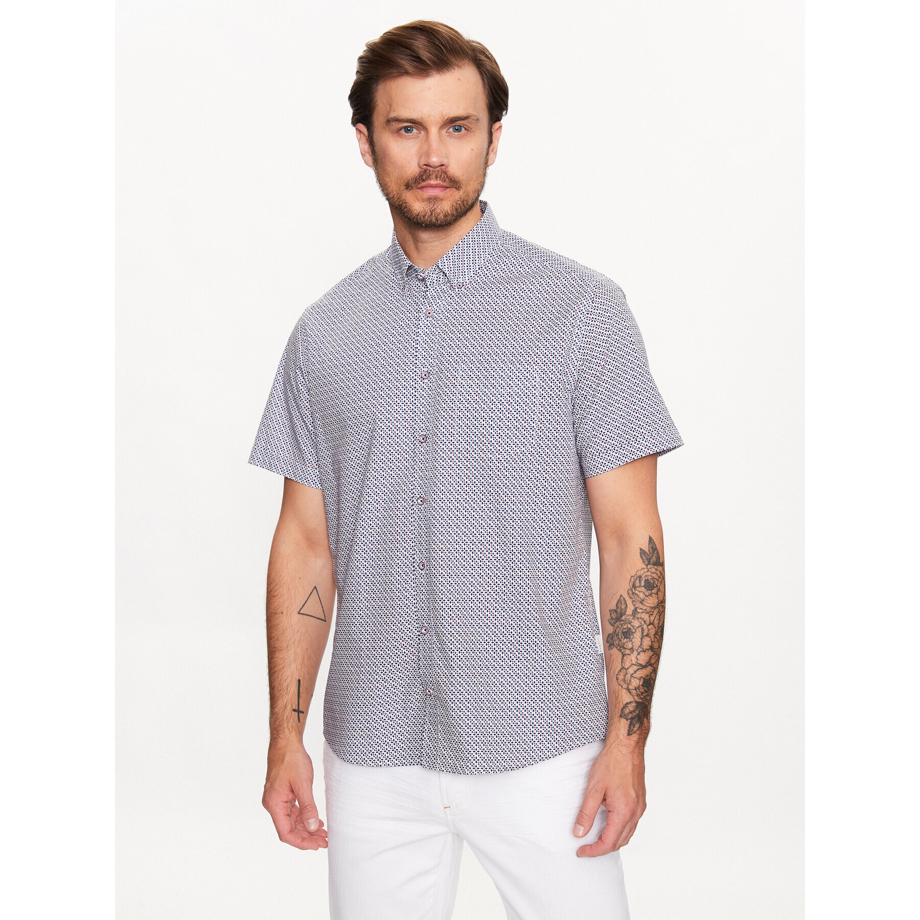 Bugatti Риза 9450 38804 Син Slim Fit - Pepit.bg