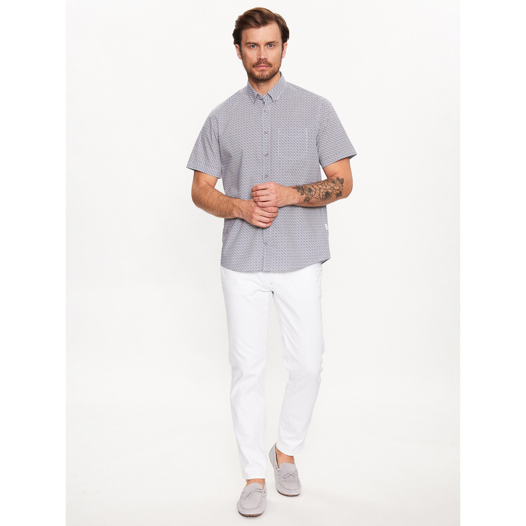 Bugatti Риза 9450 38804 Син Slim Fit - Pepit.bg