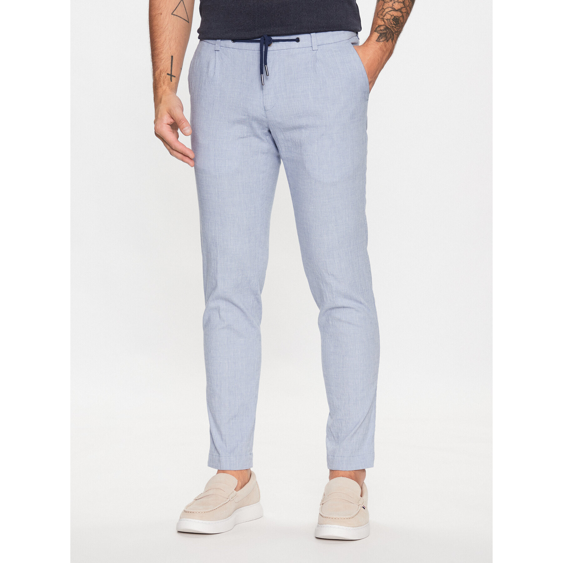 Bugatti Текстилни панталони 1950 36210 Син Slim Fit - Pepit.bg