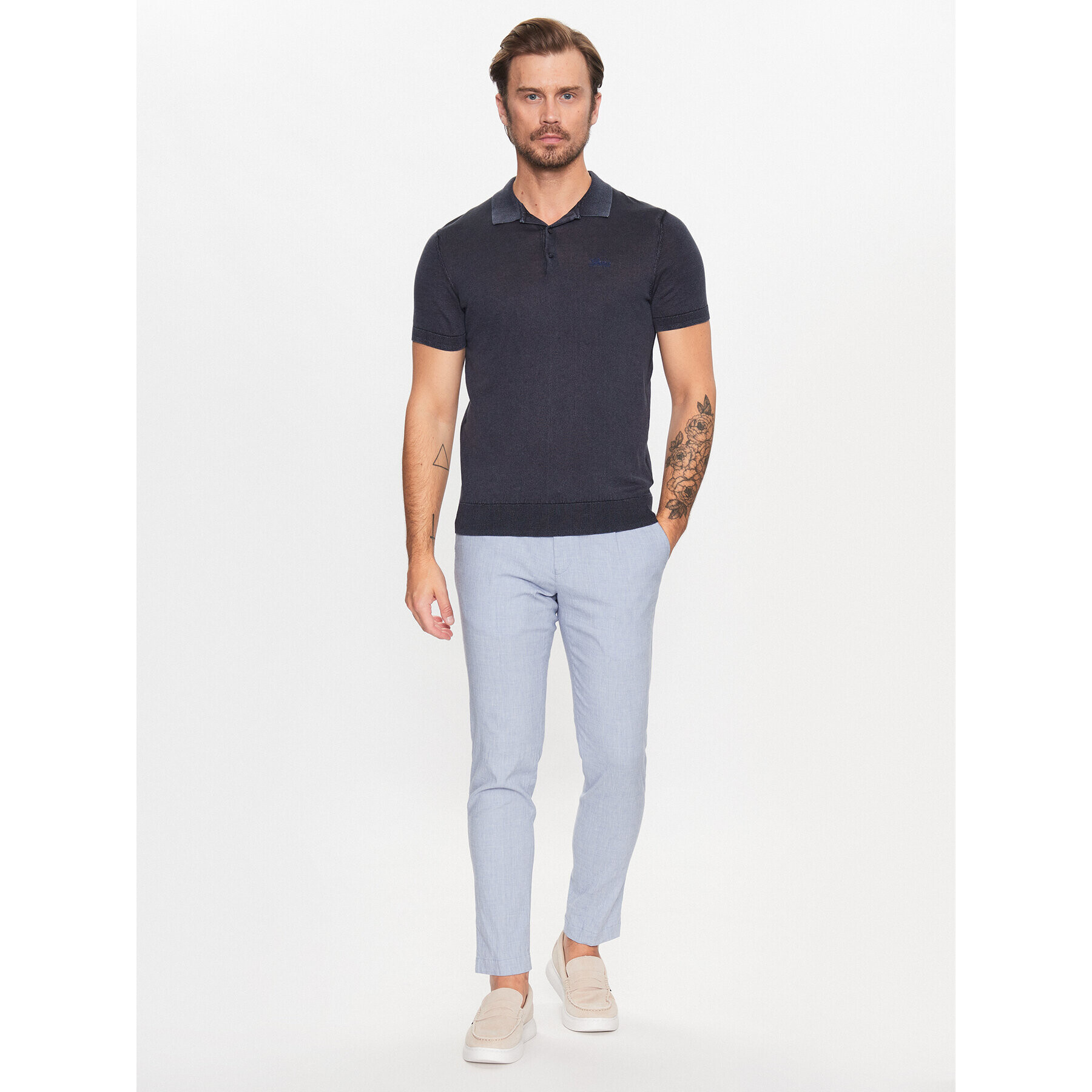 Bugatti Текстилни панталони 1950 36210 Син Slim Fit - Pepit.bg