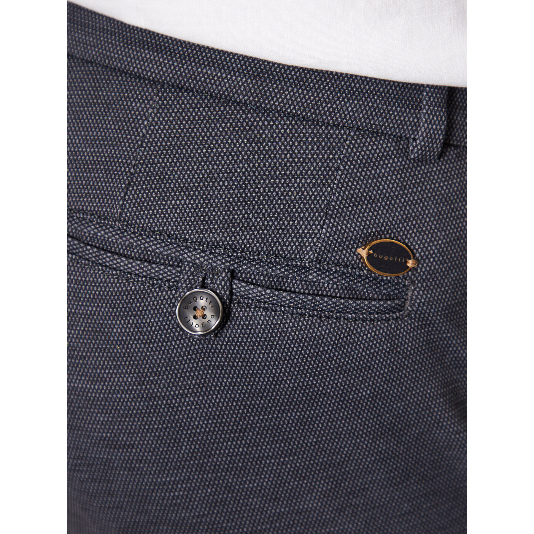 Bugatti Текстилни панталони 4096 36830 Сив Slim Fit - Pepit.bg