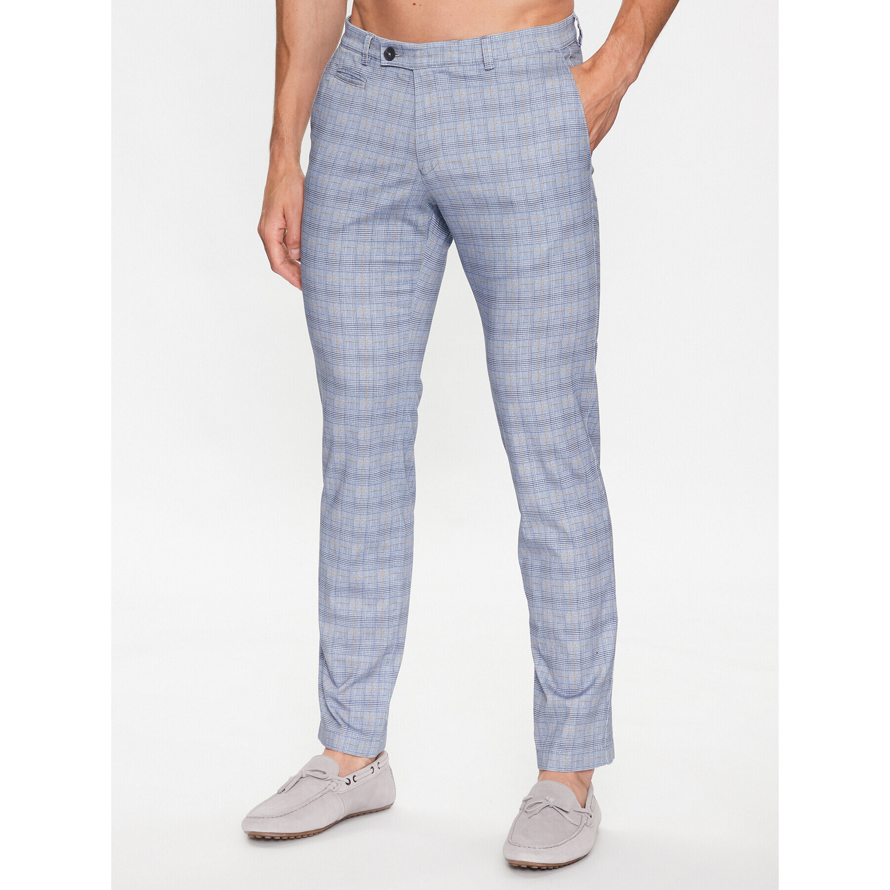 Bugatti Текстилни панталони 4134 36387 Син Slim Fit - Pepit.bg