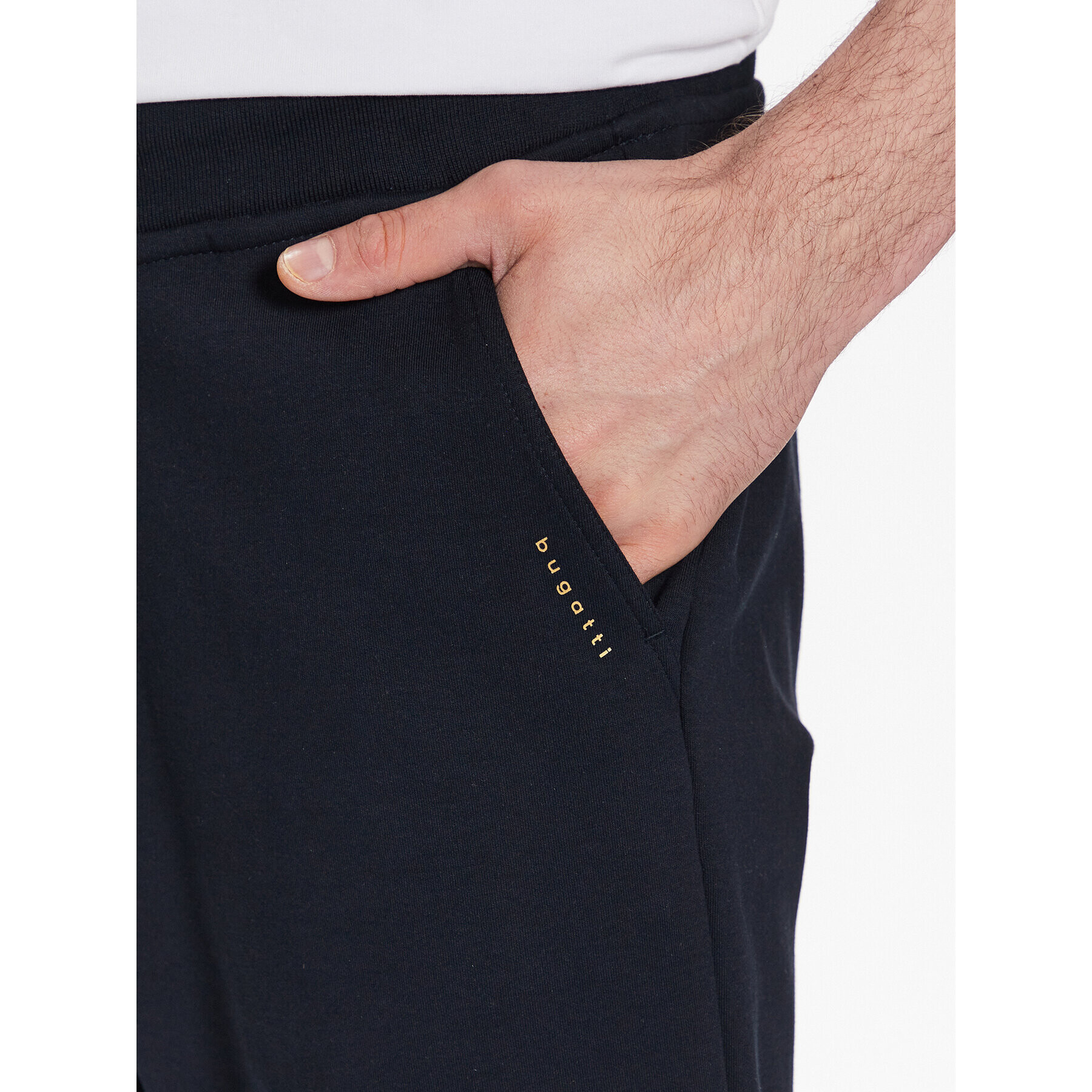 Bugatti Текстилни панталони 8200 35197 Тъмносин Slim Fit - Pepit.bg