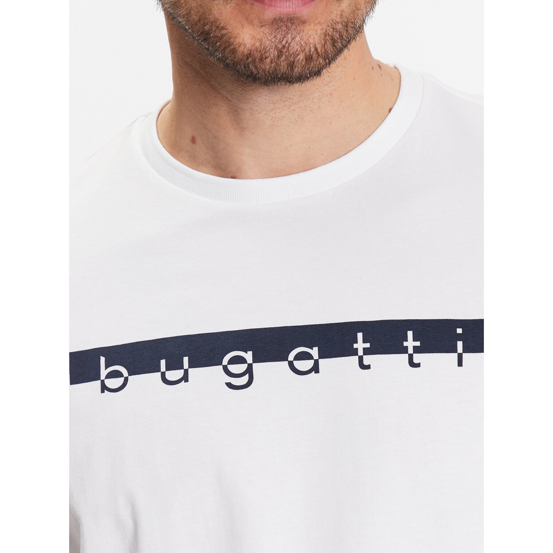 Bugatti Тишърт 8350 35080 Бял Regular Fit - Pepit.bg