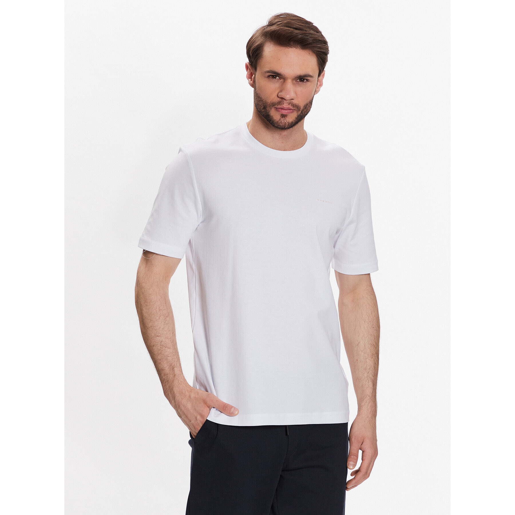 Bugatti Тишърт 8350 35191 Бял Regular Fit - Pepit.bg