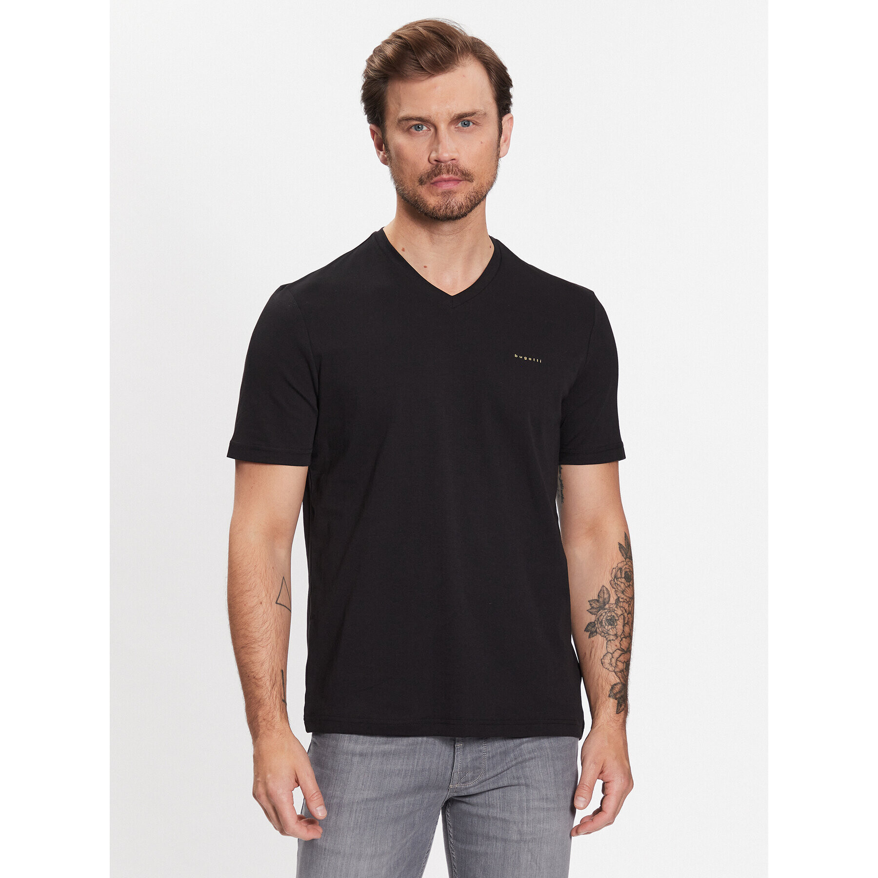 Bugatti Тишърт 8450 35190 Черен Slim Fit - Pepit.bg