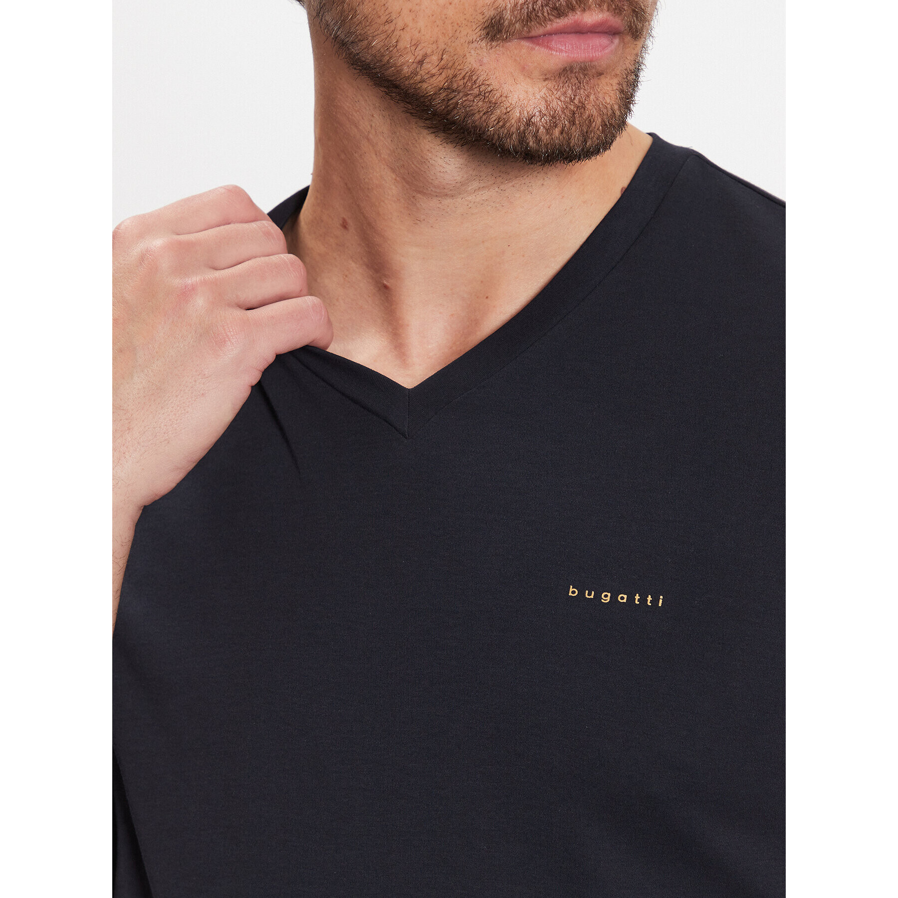 Bugatti Тишърт 8450 35190 Тъмносин Slim Fit - Pepit.bg