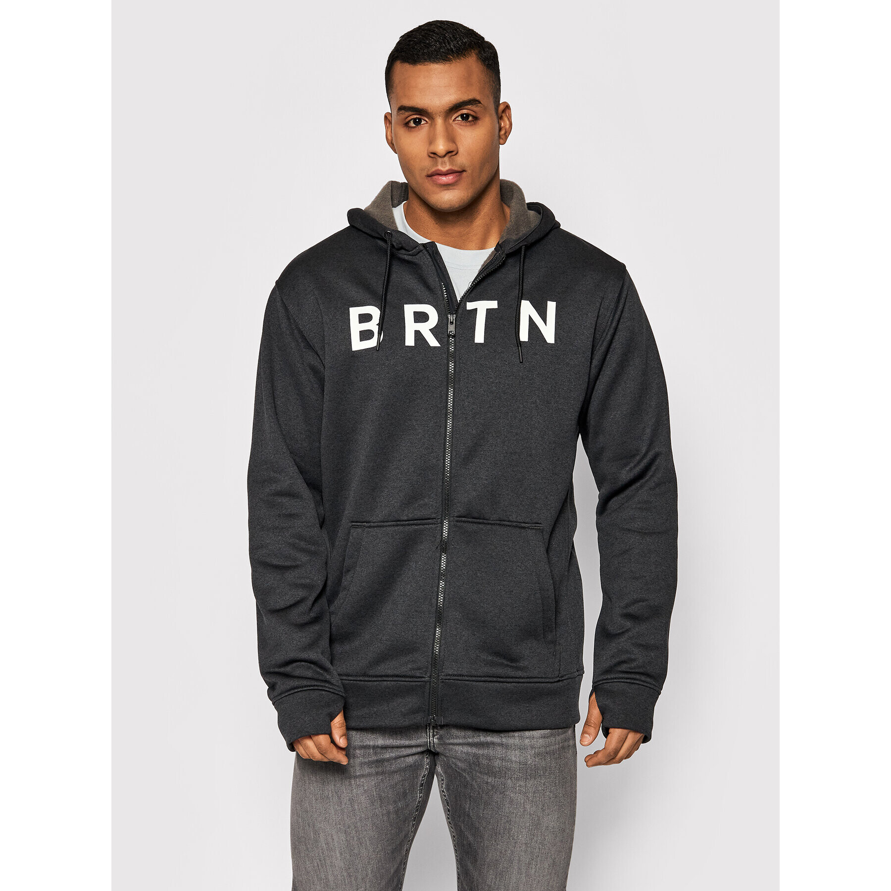 Burton Суитшърт Full-Zip Fleece 22029101001 Сив Regular Fit - Pepit.bg